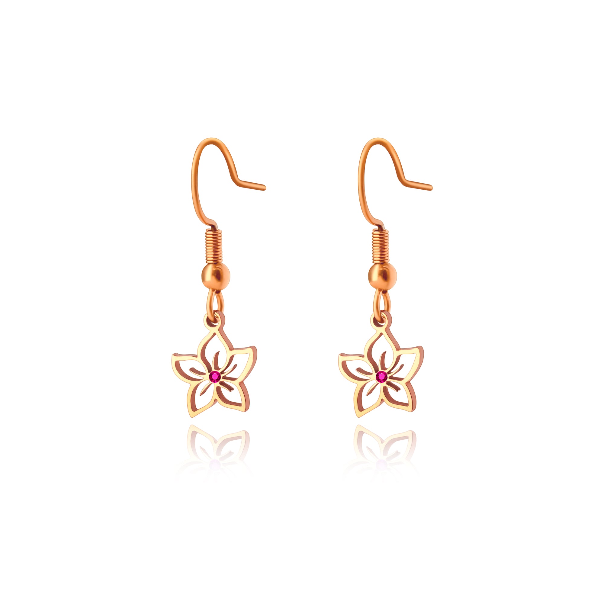 Birthston Birth Flower Earring