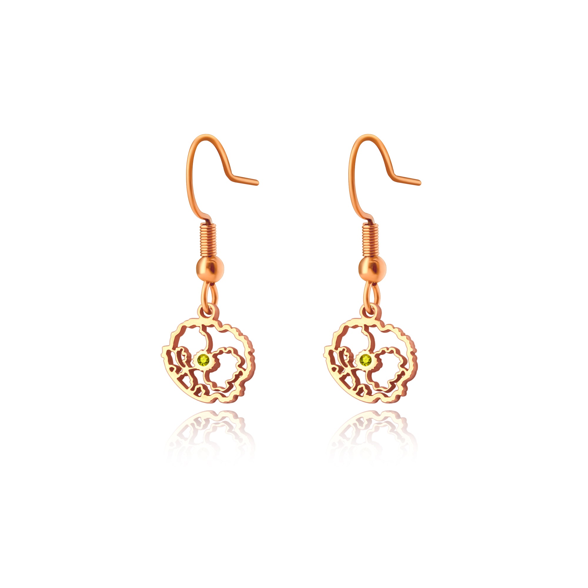 Birthston Birth Flower Earring