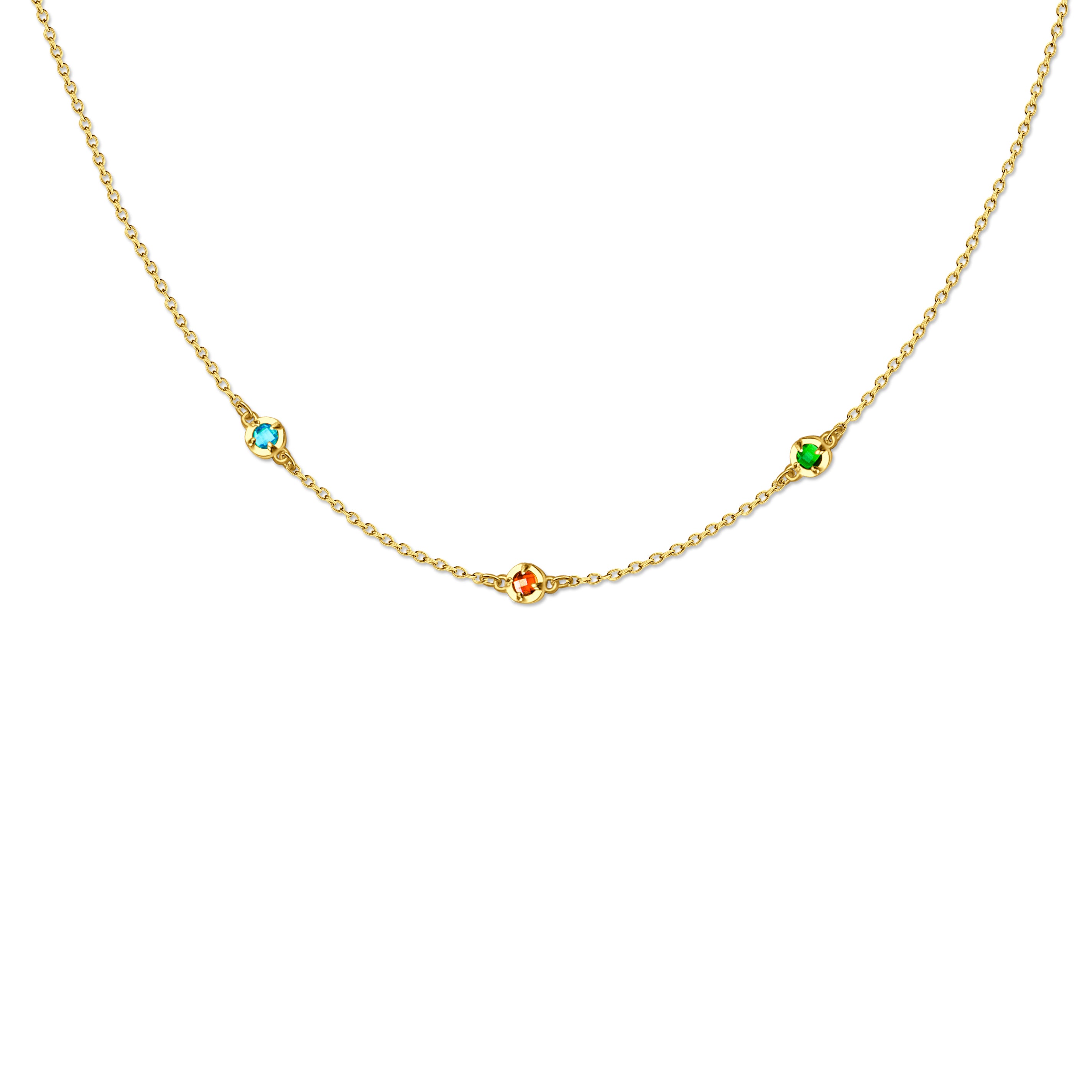 Custom 4mm Birthstone Necklace