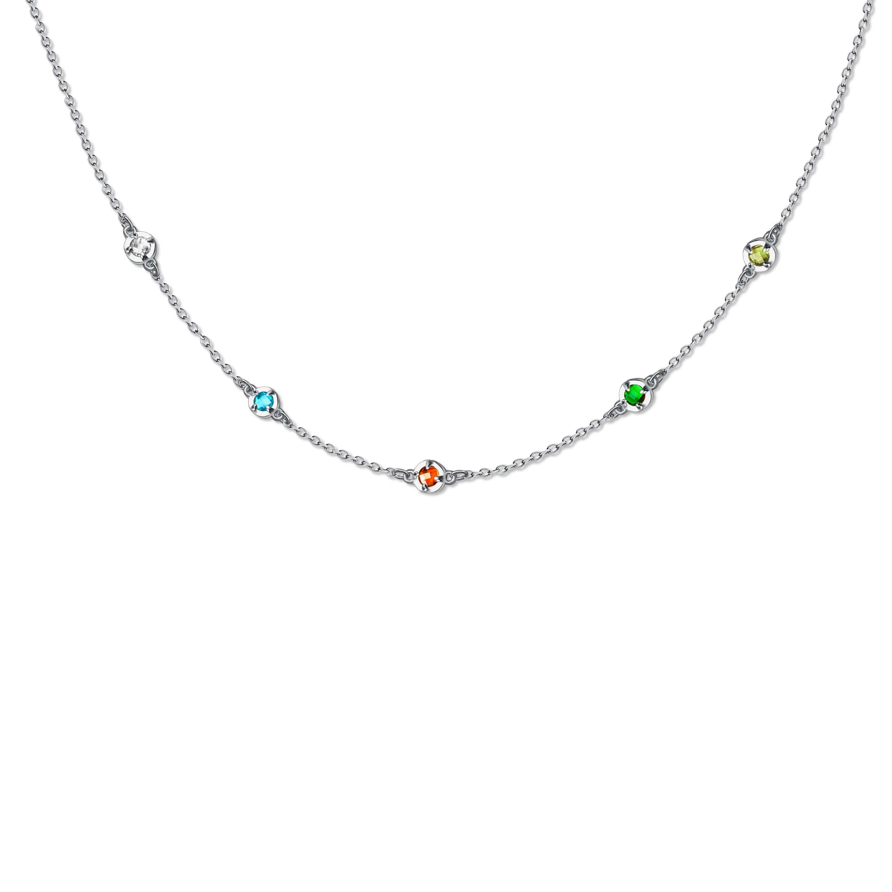Custom 4mm Birthstone Necklace