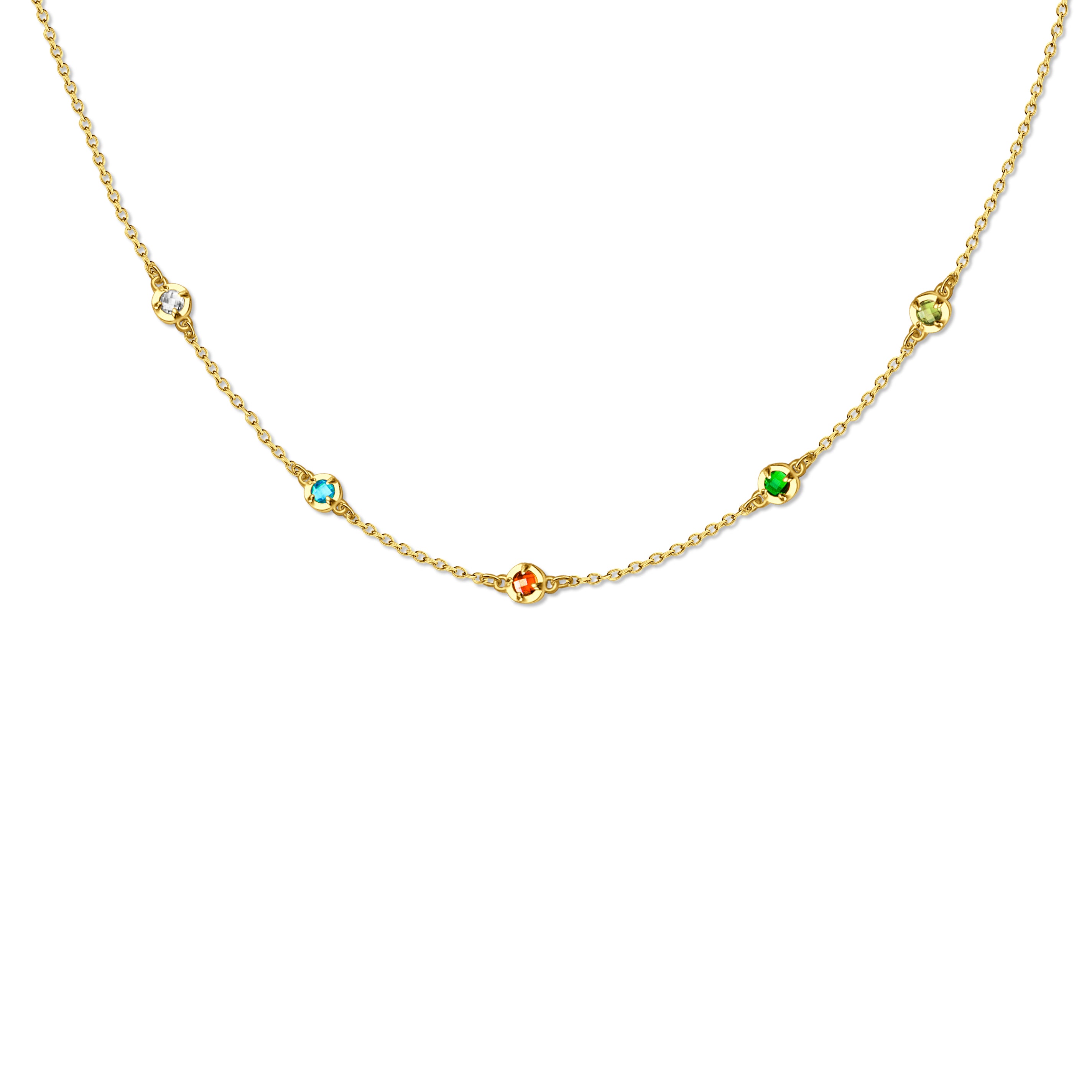 Custom 4mm Birthstone Necklace