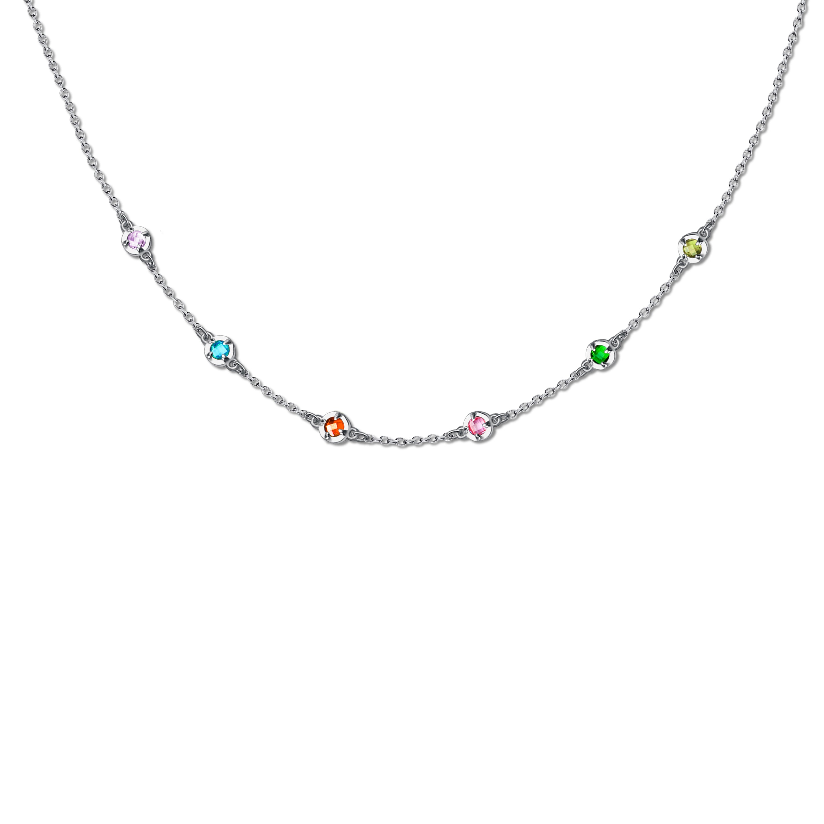 Custom 4mm Birthstone Necklace