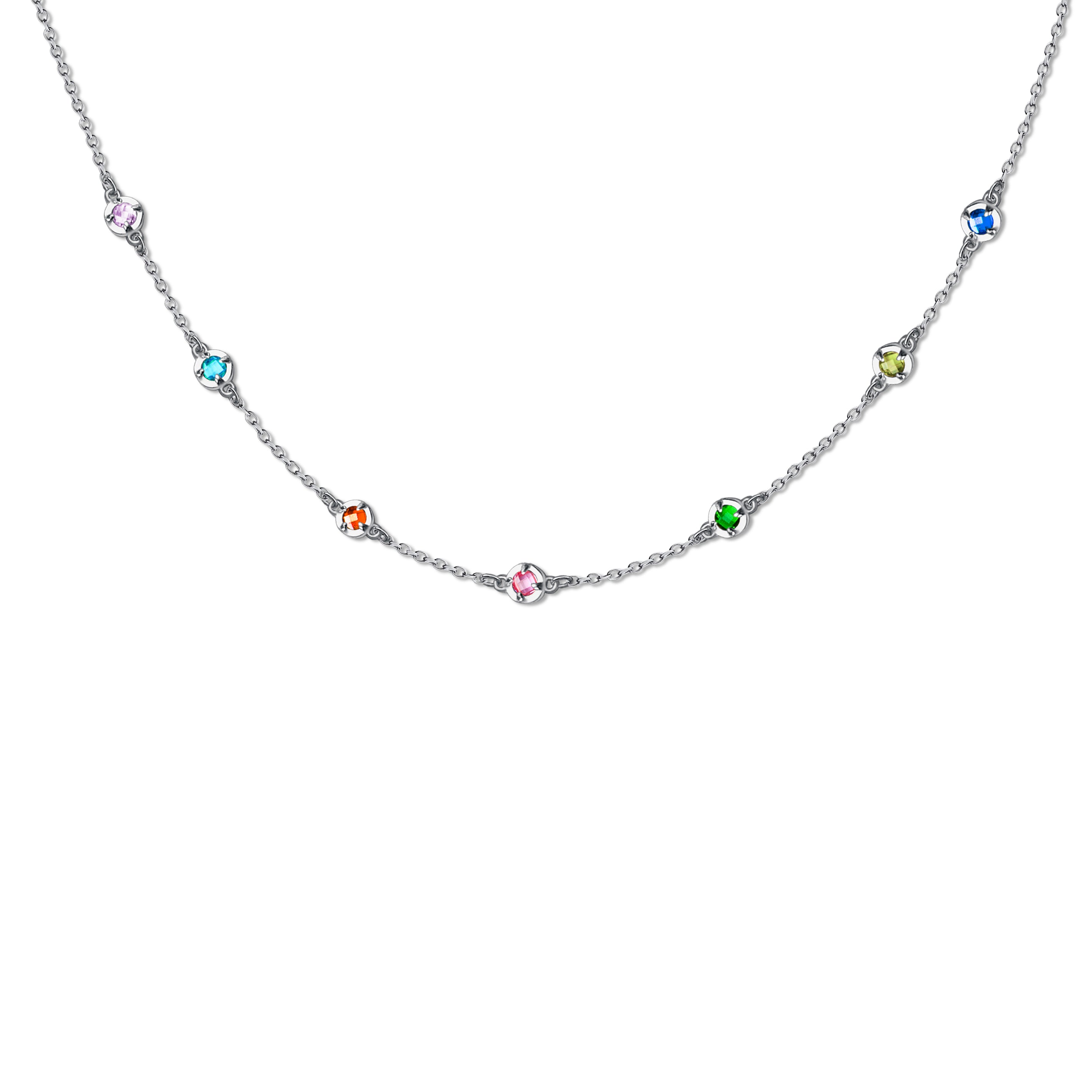 Custom 4mm Birthstone Necklace