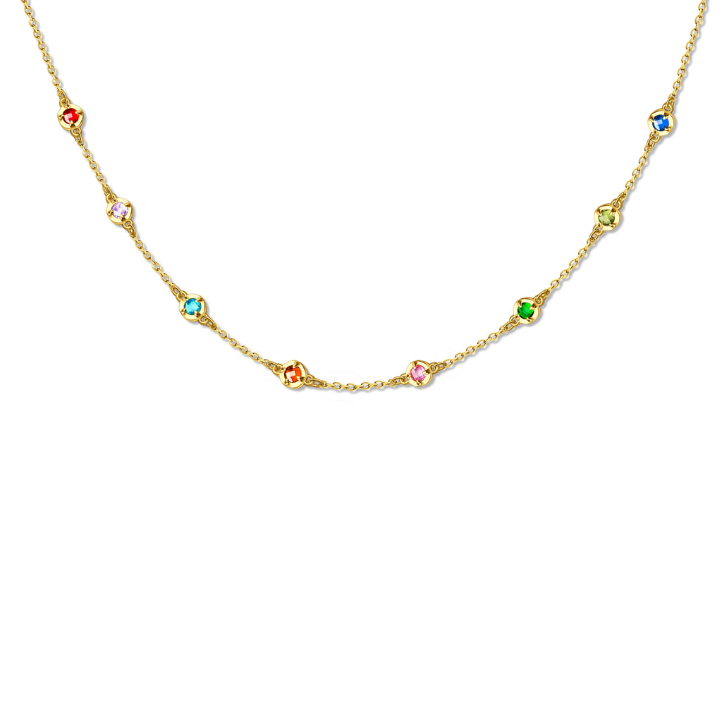 Custom 4mm Birthstone Necklace