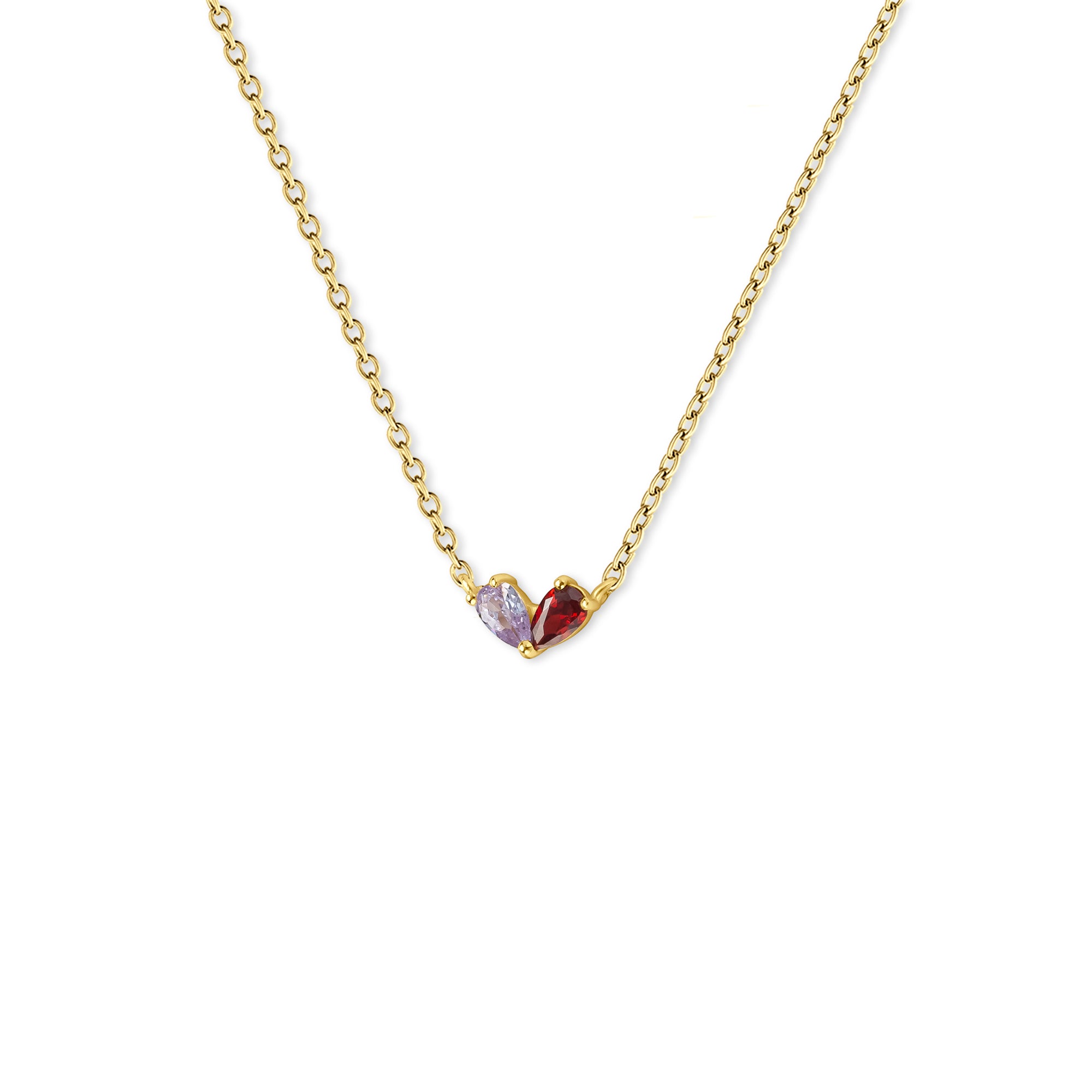 Birthstone Heart Necklace