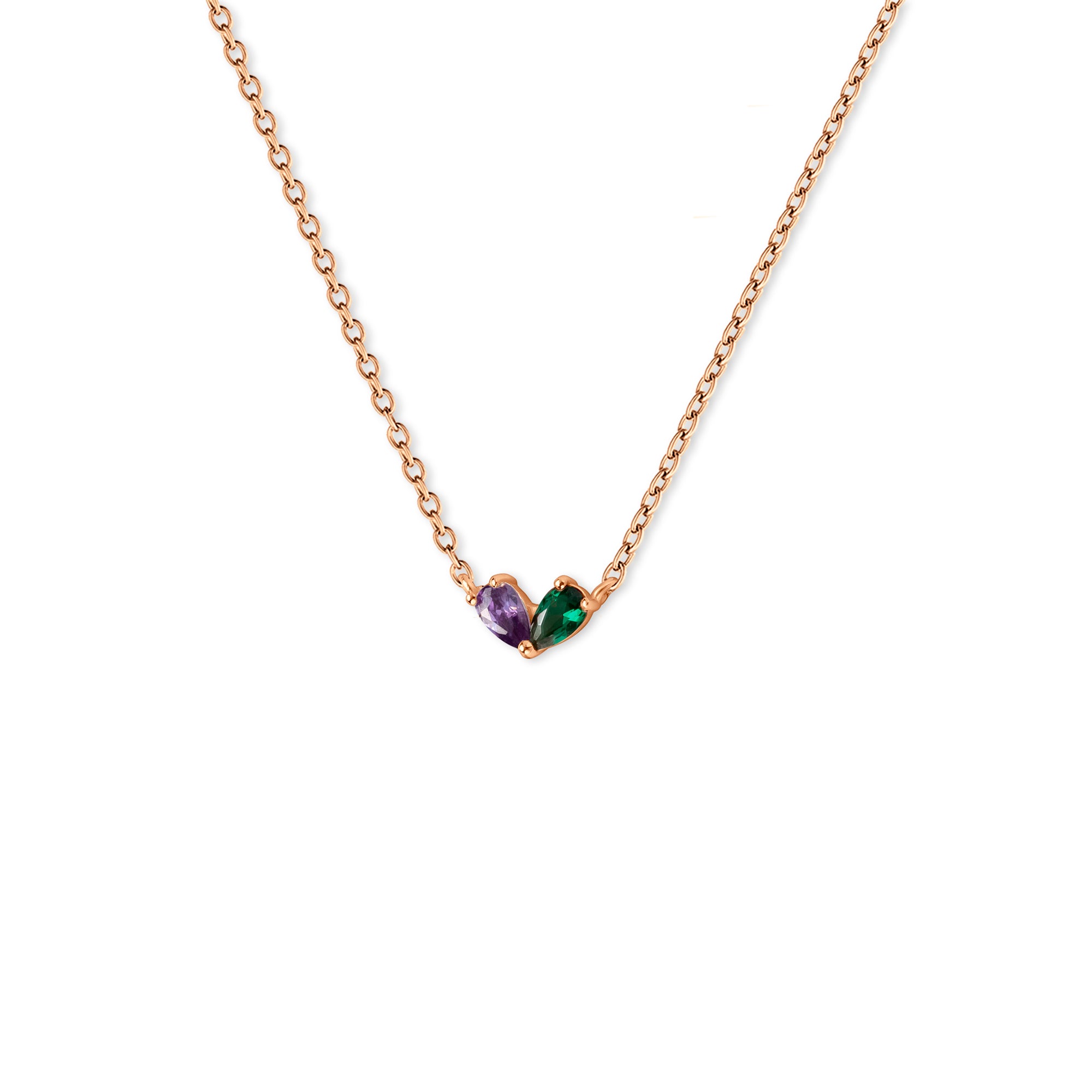 Birthstone Heart Necklace
