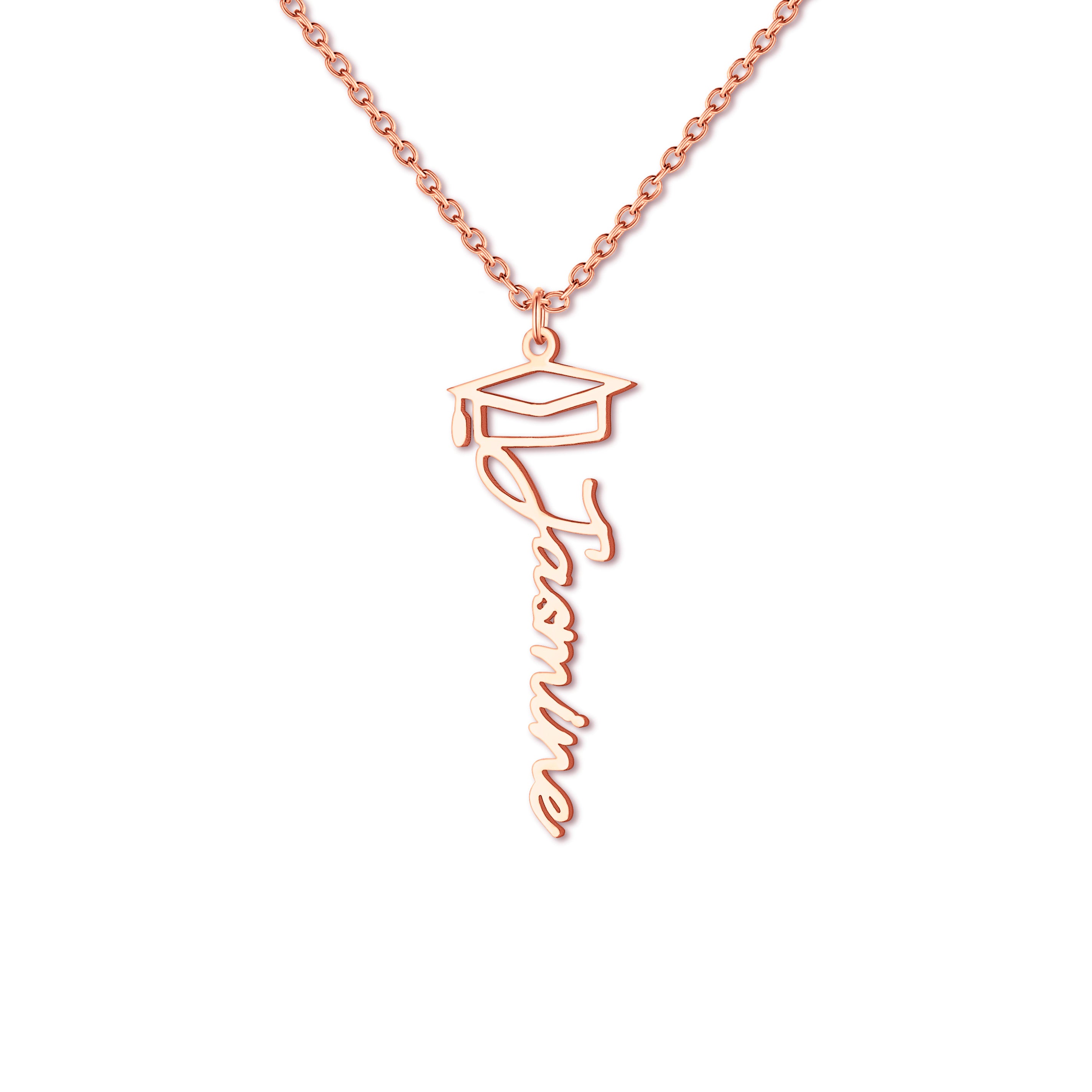 Custom Graduation Cap Name Necklace