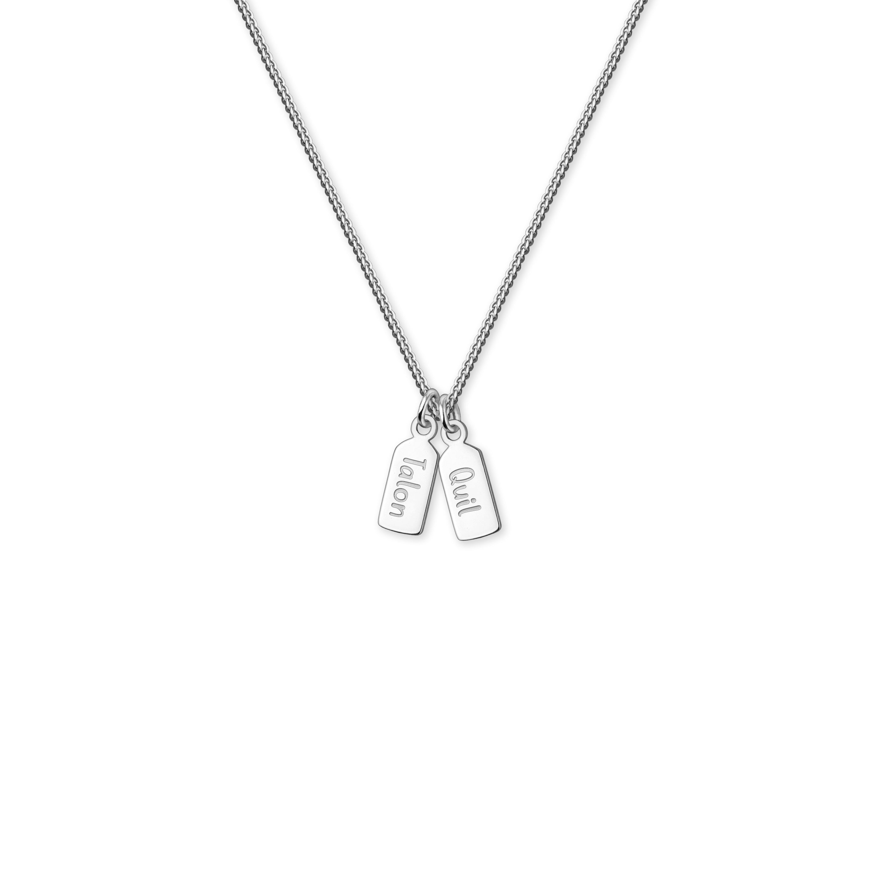 Custom Name Mini Tag Bar Necklace