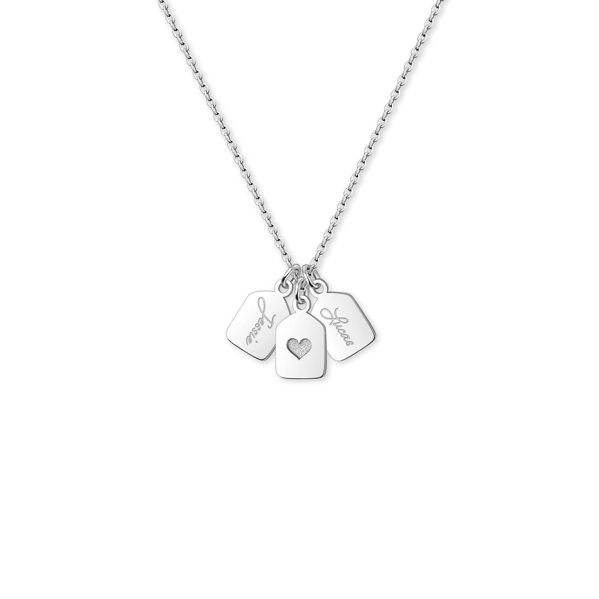 Custom Name Mini Tag Sterling Silver Bar Necklace