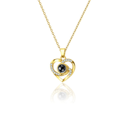 Heart Photo Projection Necklace