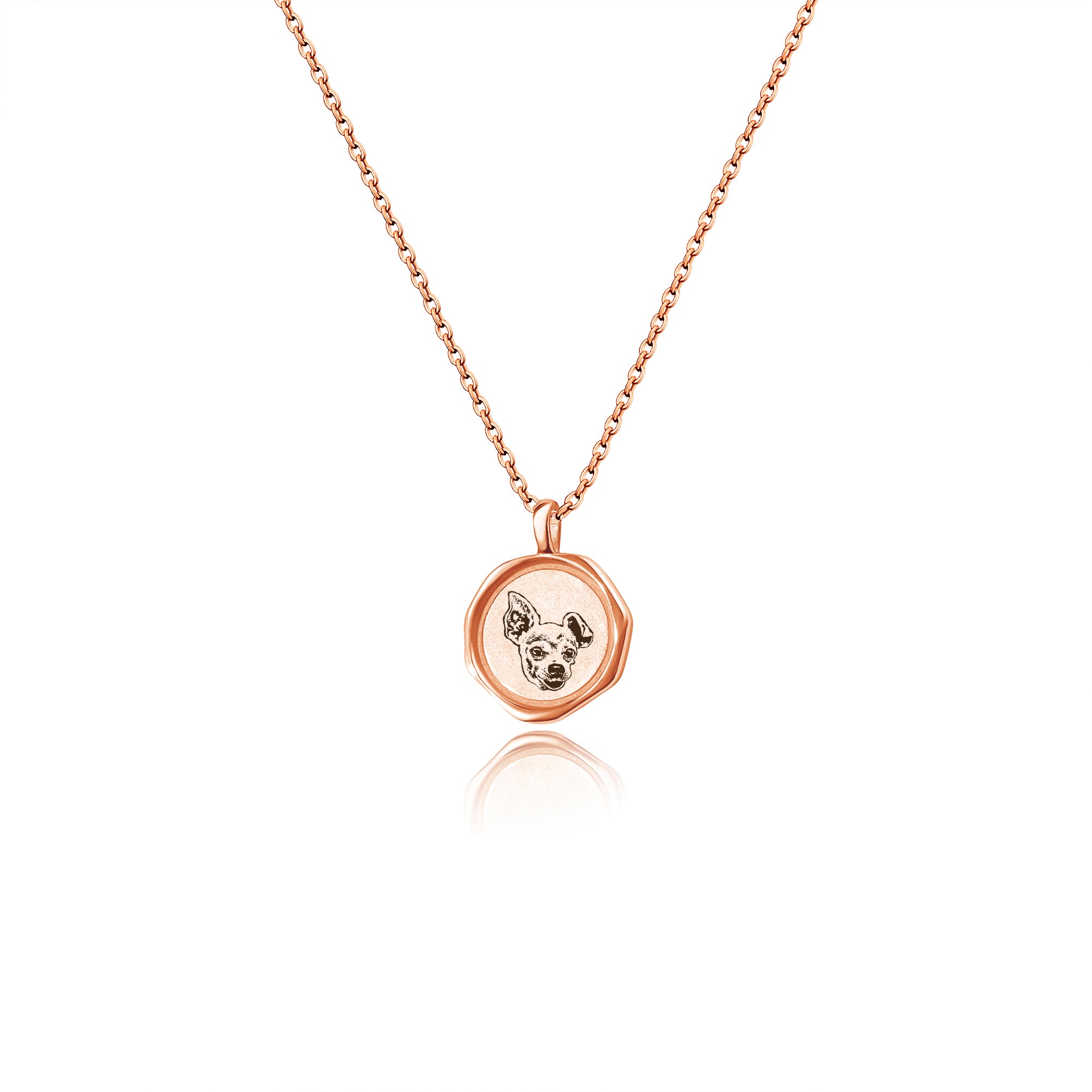 Pet Portrait Stamped Necklace