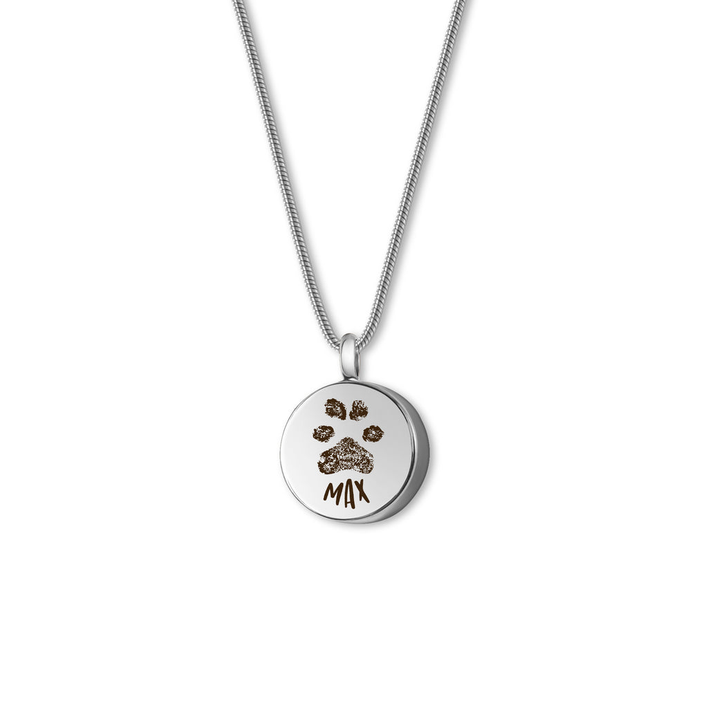 Pet Portrait Round Memorial Necklace