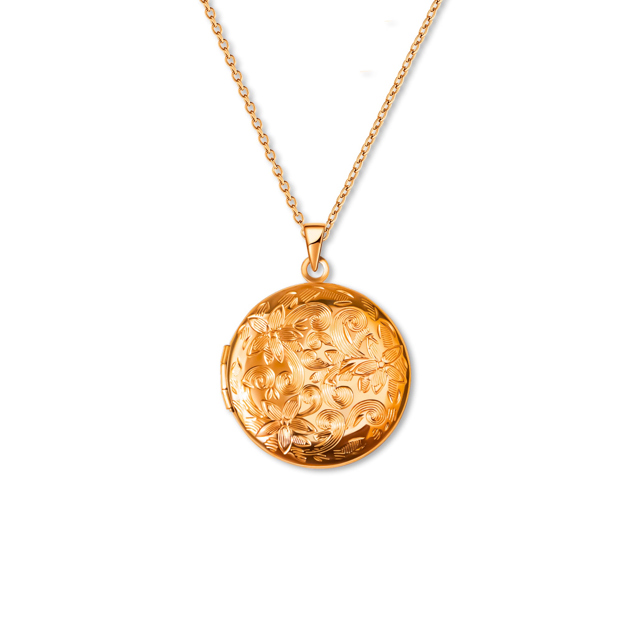 Victorian Flourish Round Photo Locket