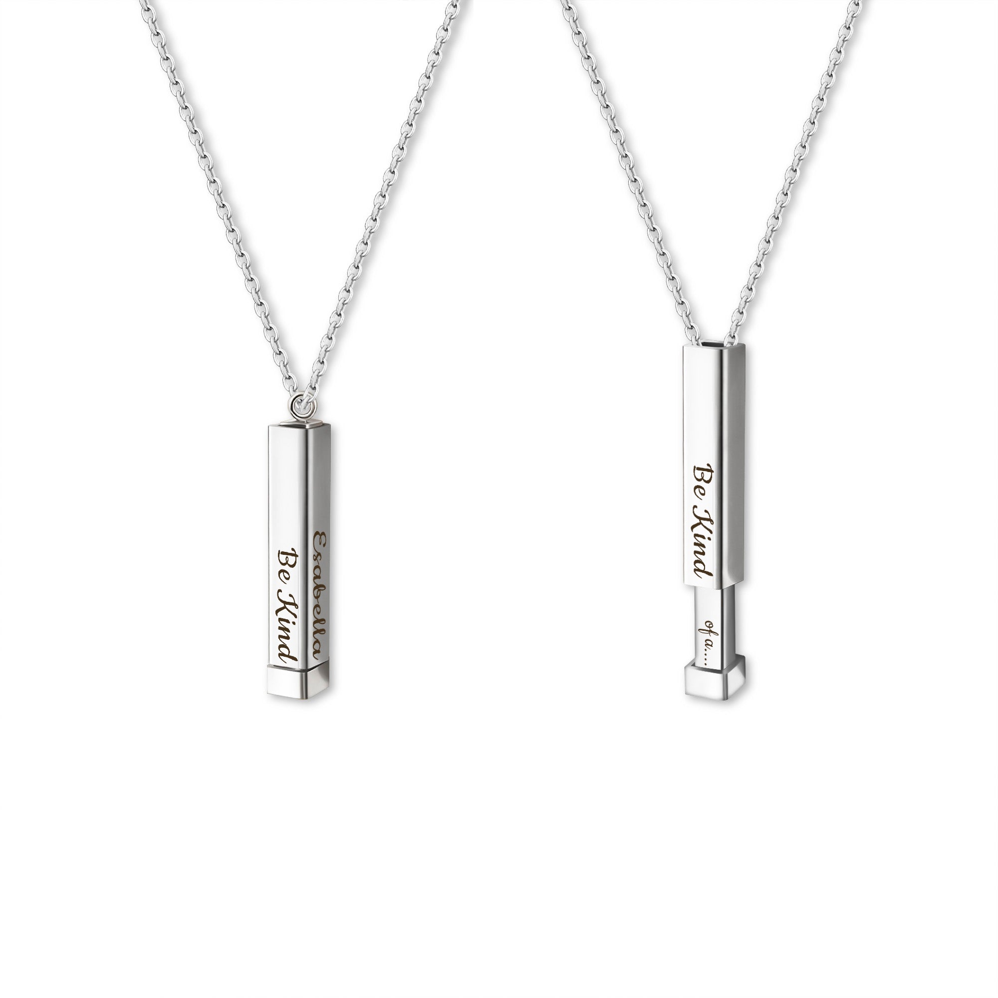 Hidden Message Bar Necklace