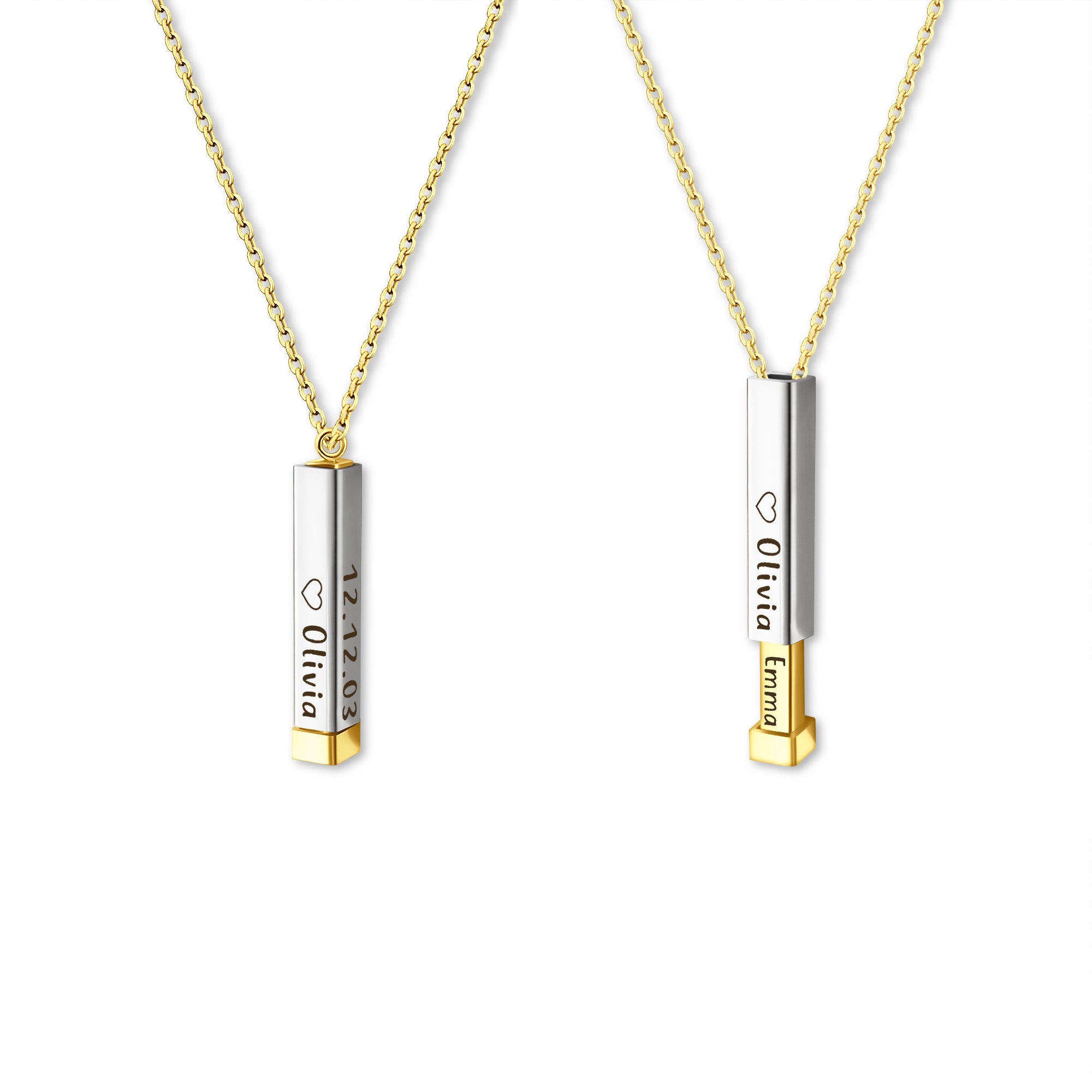 Hidden Message Bar Necklace