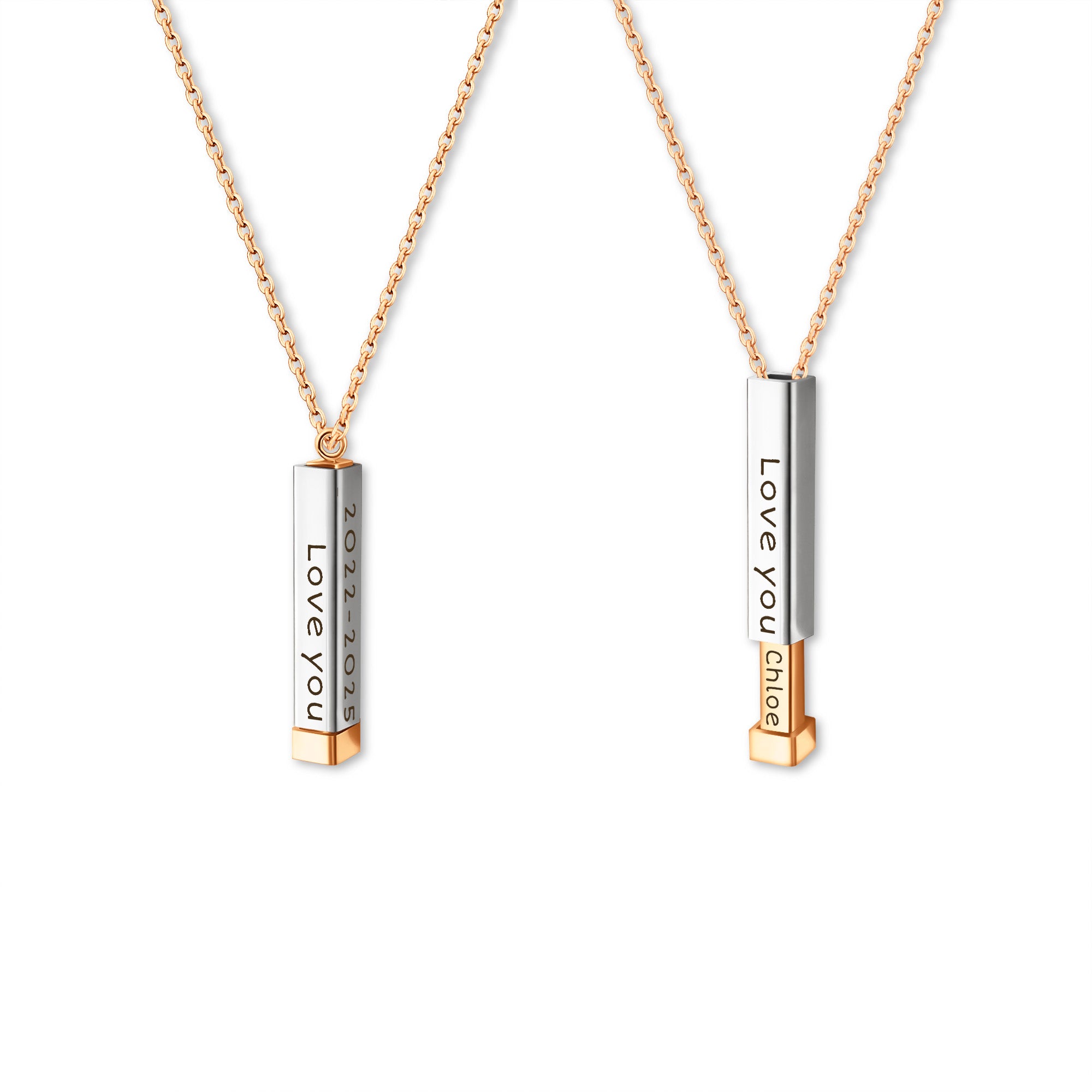 Hidden Message Bar Necklace