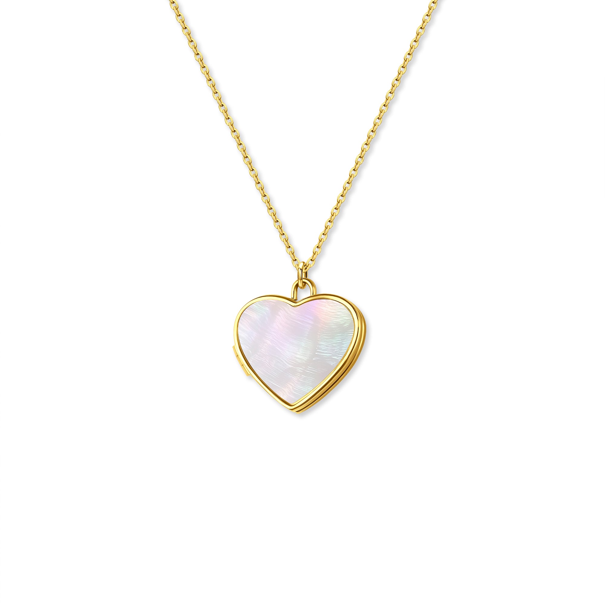 Pearl Heart Photo Locket Necklace