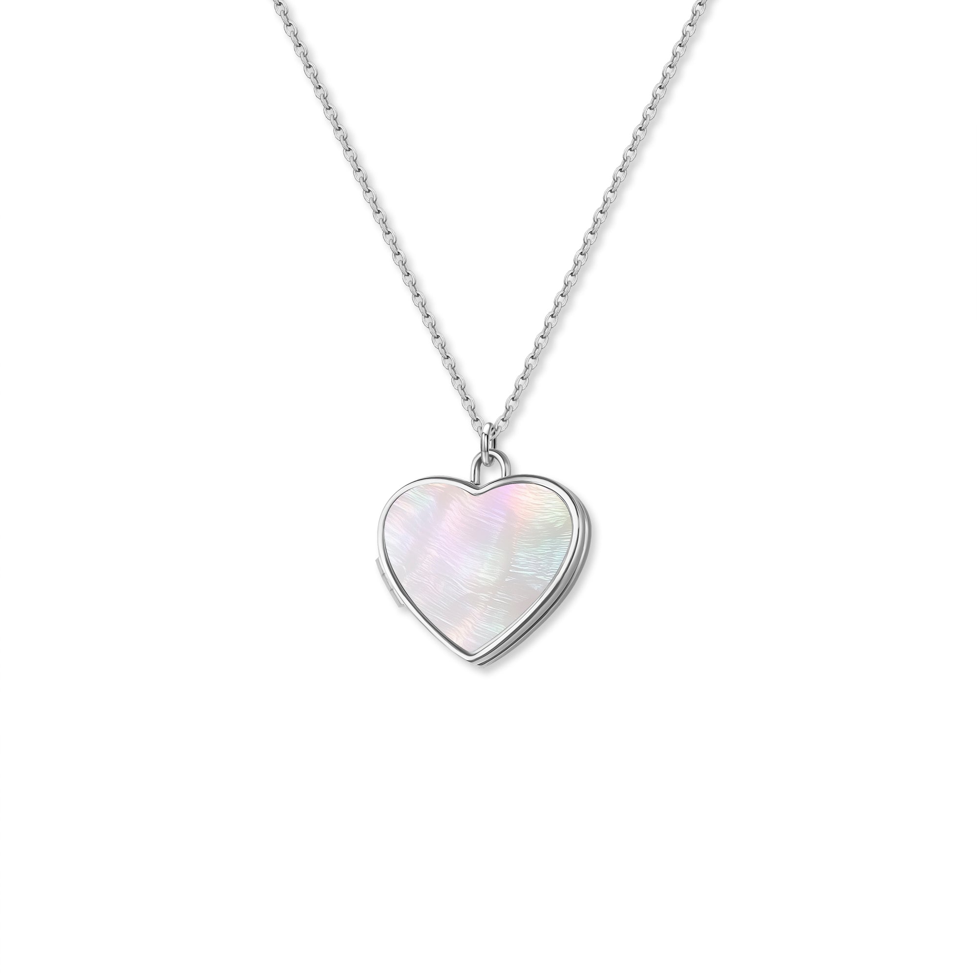 Pearl Heart Photo Locket Necklace