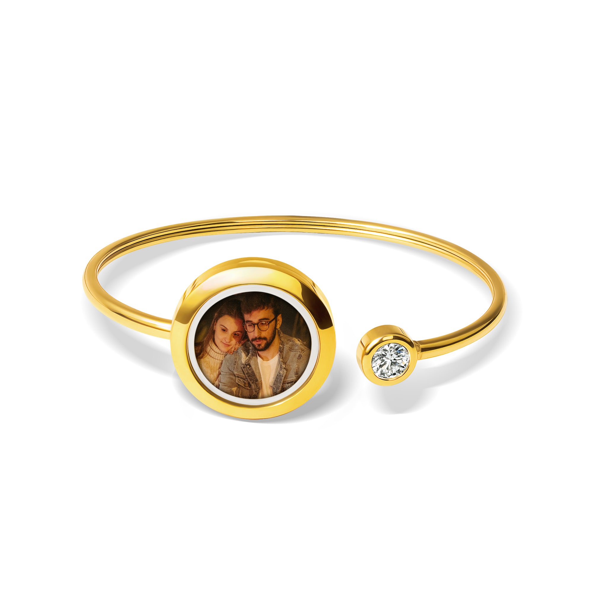 Photo Locket Cuff Bangle