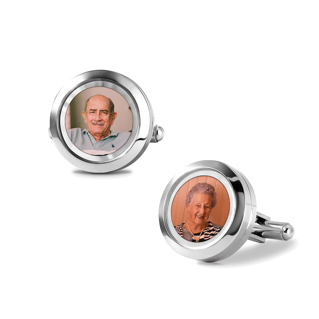 Glass Photo Locket Cufflinks