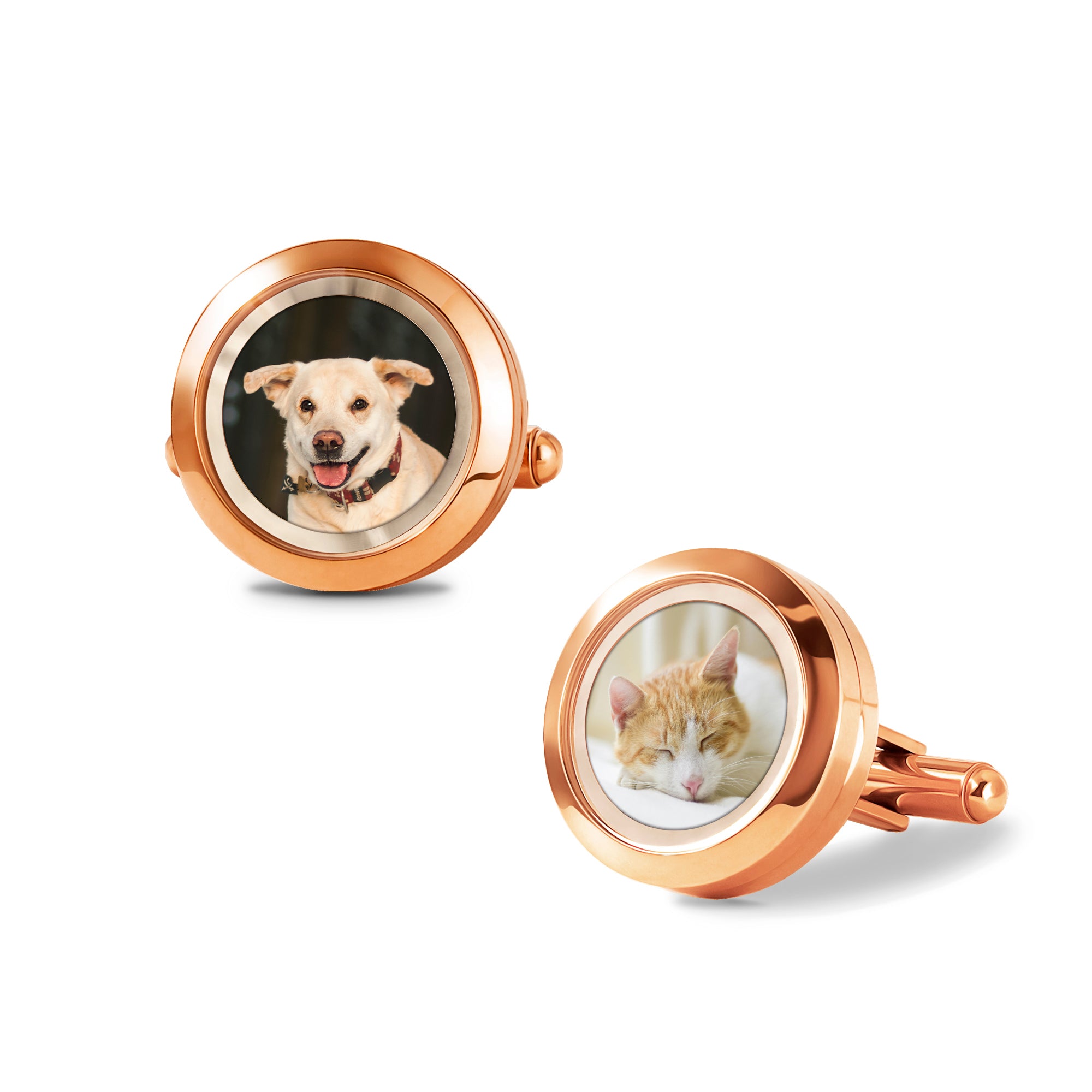 Glass Photo Locket Cufflinks