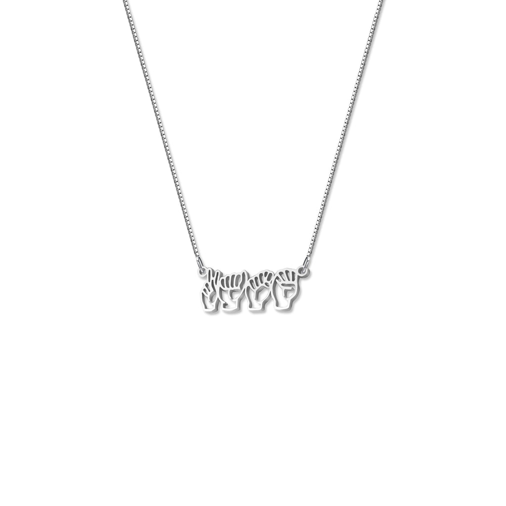 Custom Sign Language Necklace