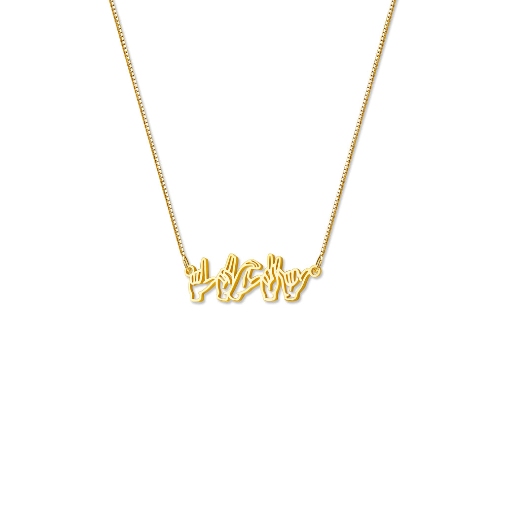 Custom Sign Language Necklace