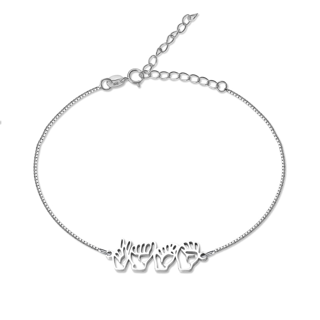 Custom Sign Language Bracelet