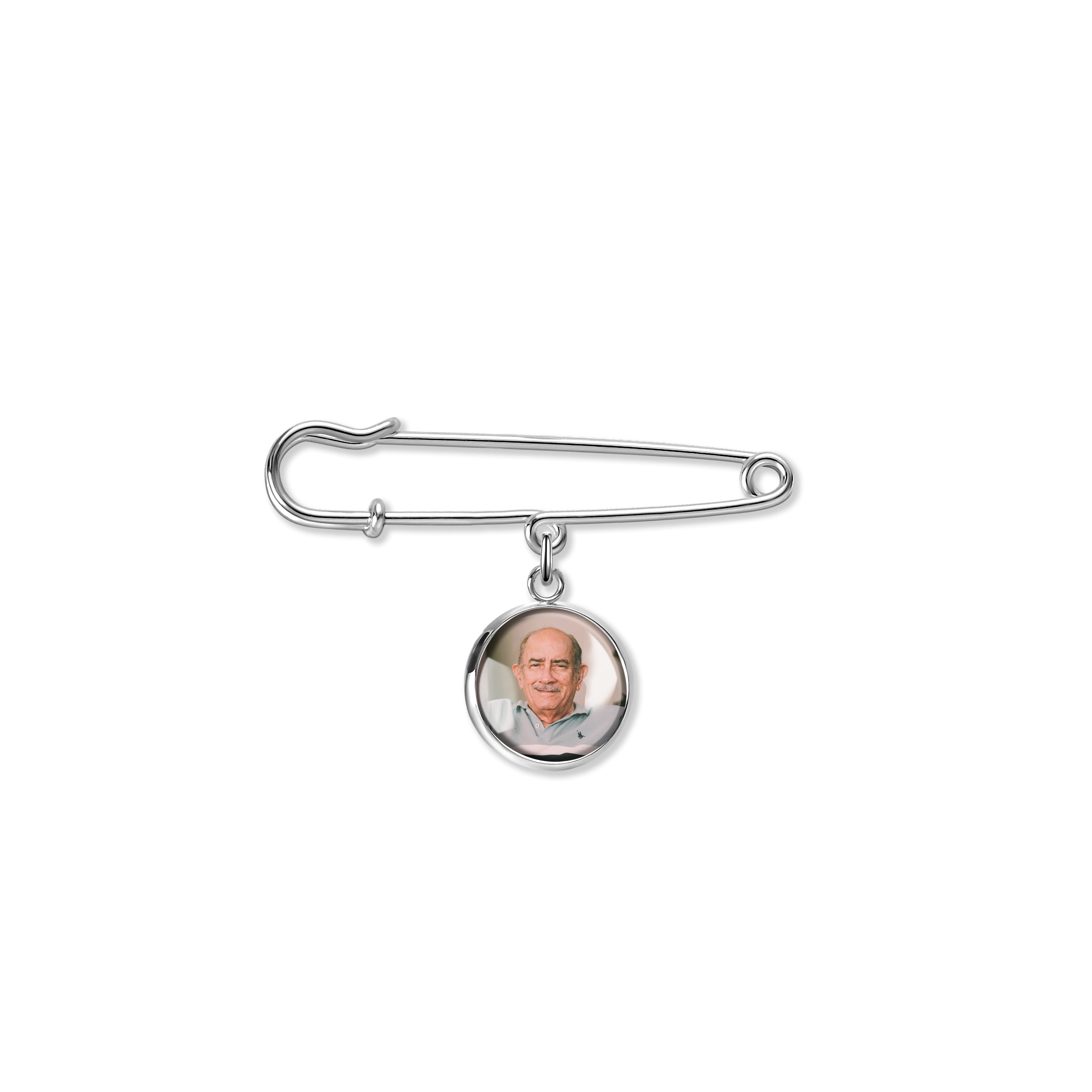 Memorial Photo Brooch Lapel Pin