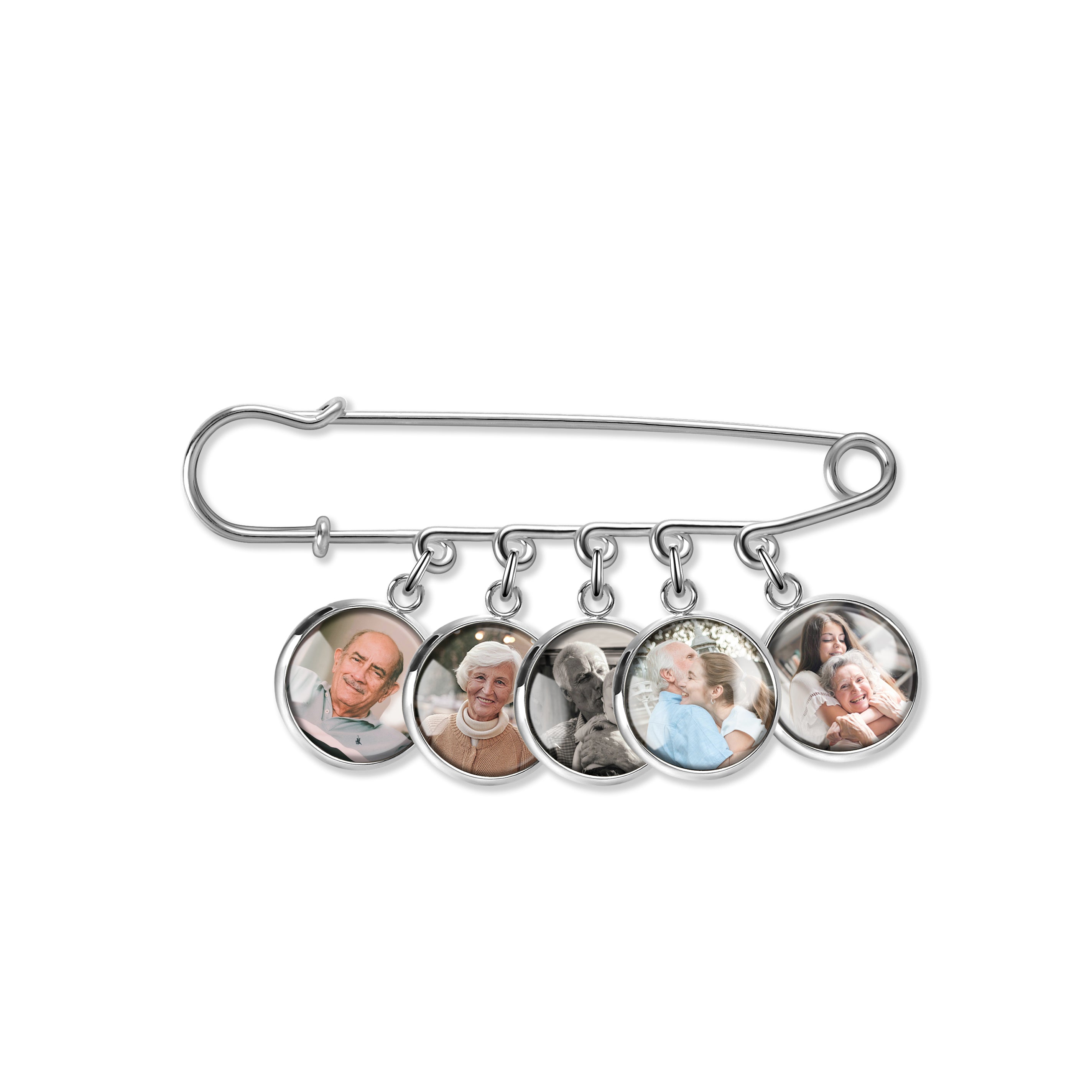 Memorial Photo Brooch Lapel Pin