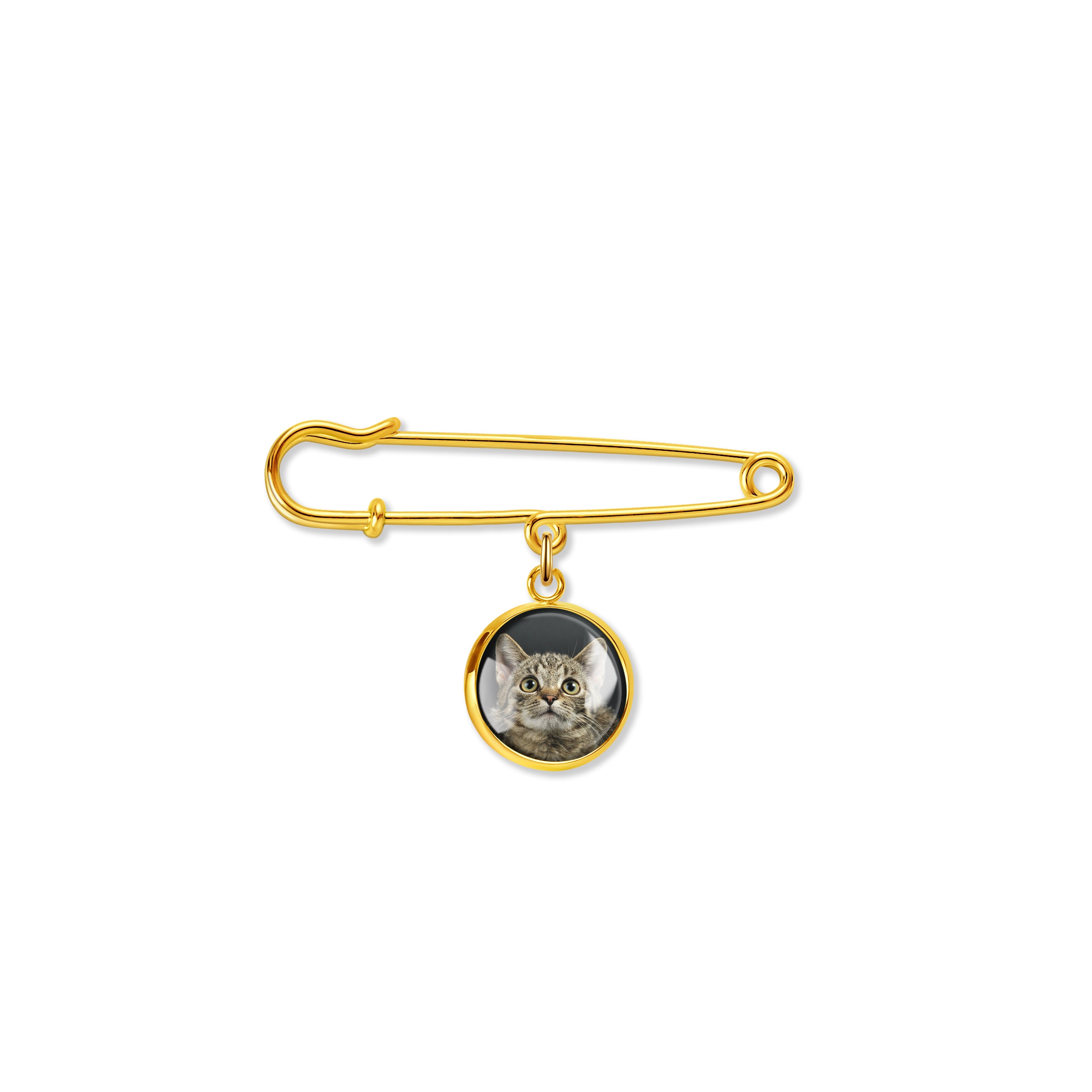 Memorial Photo Brooch Lapel Pin