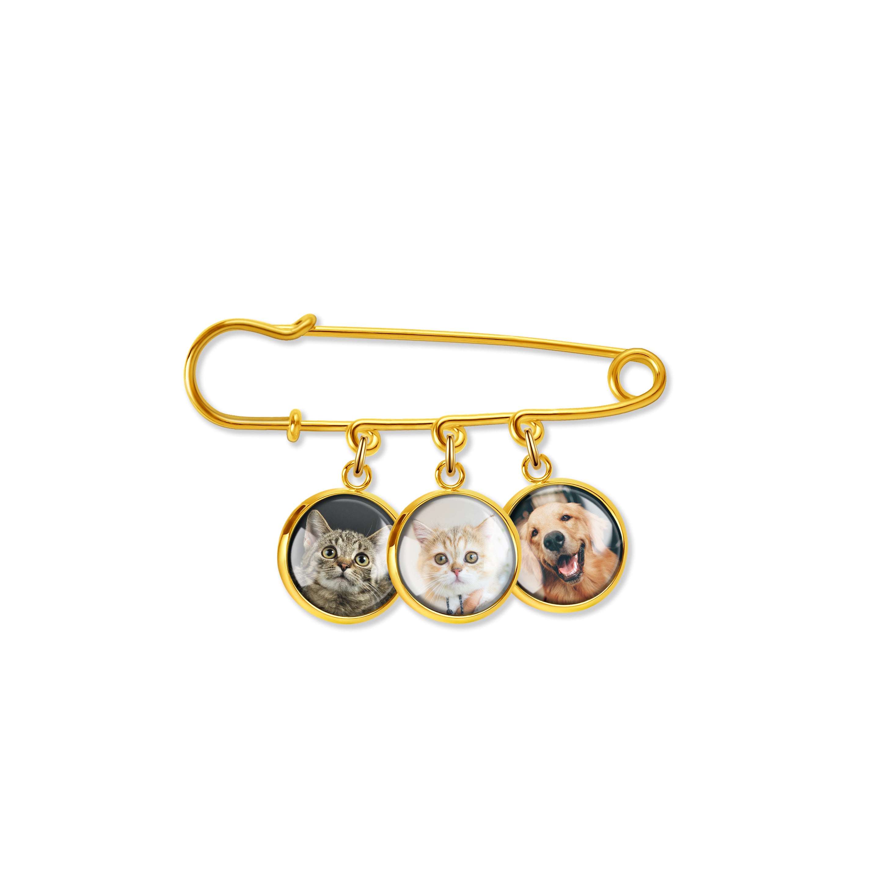 Memorial Photo Brooch Lapel Pin