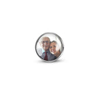 Personalized Round Wedding Photo Charm Pin