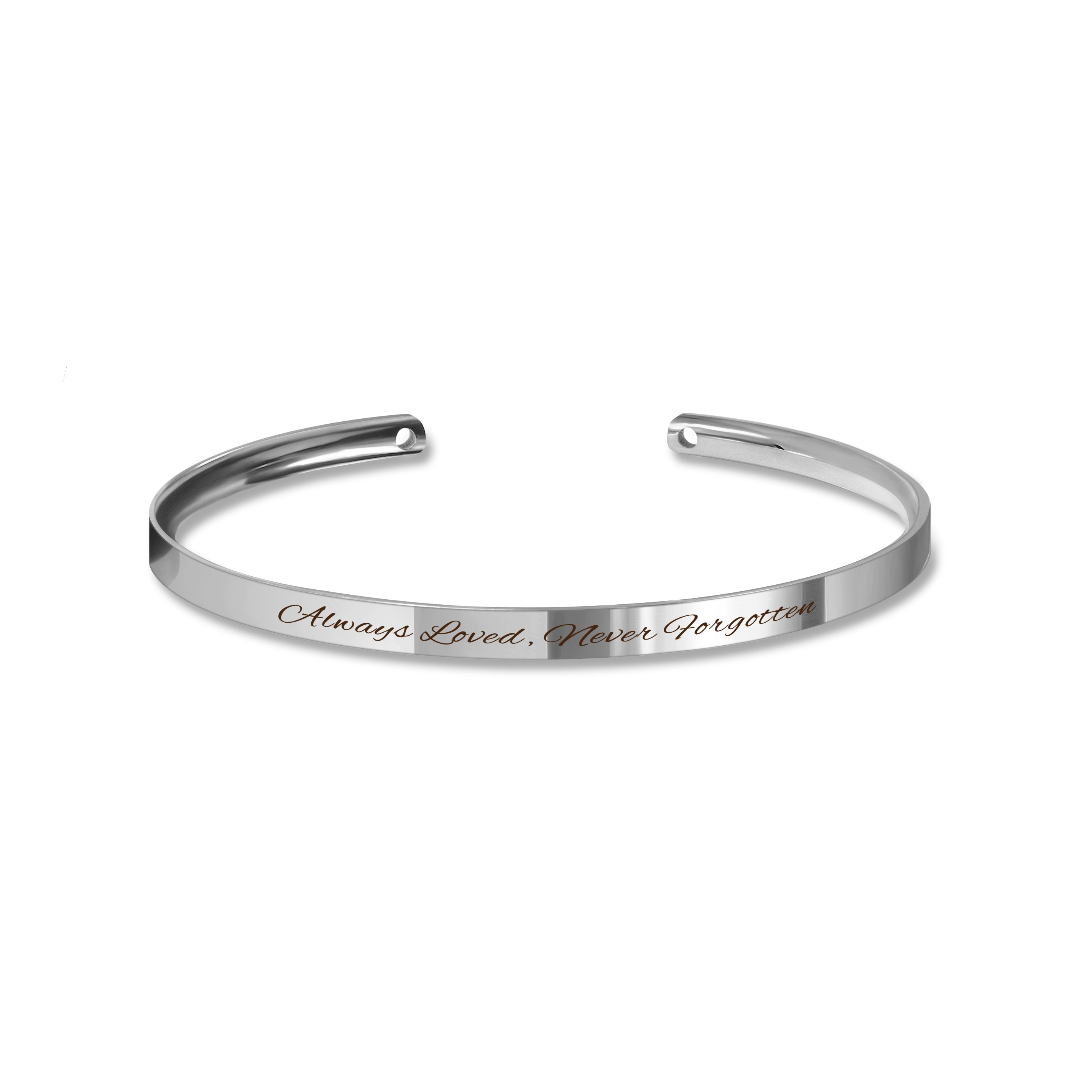 Dainty Memorial Cuff Bangle