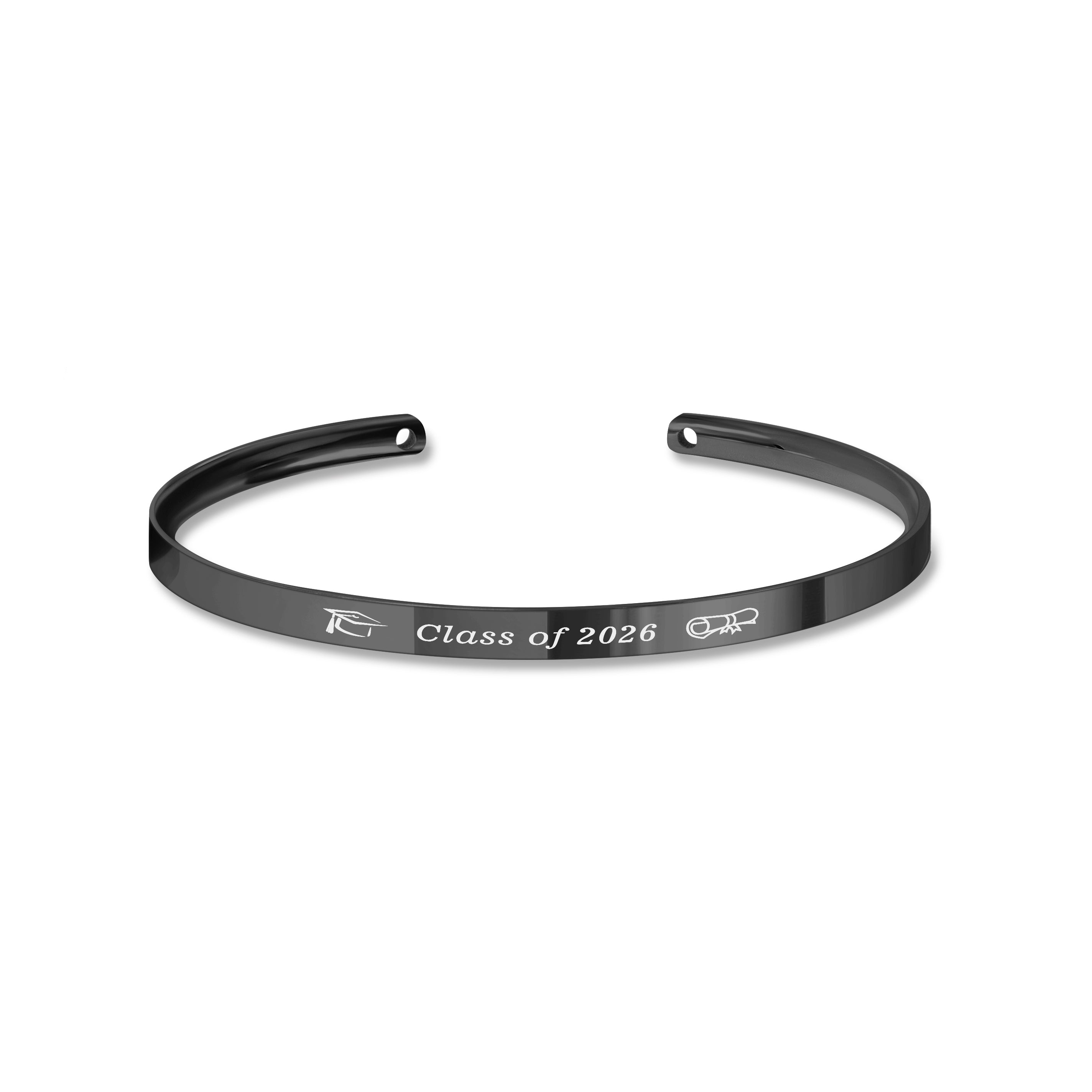 Dainty Graduation Cuff Bangle
