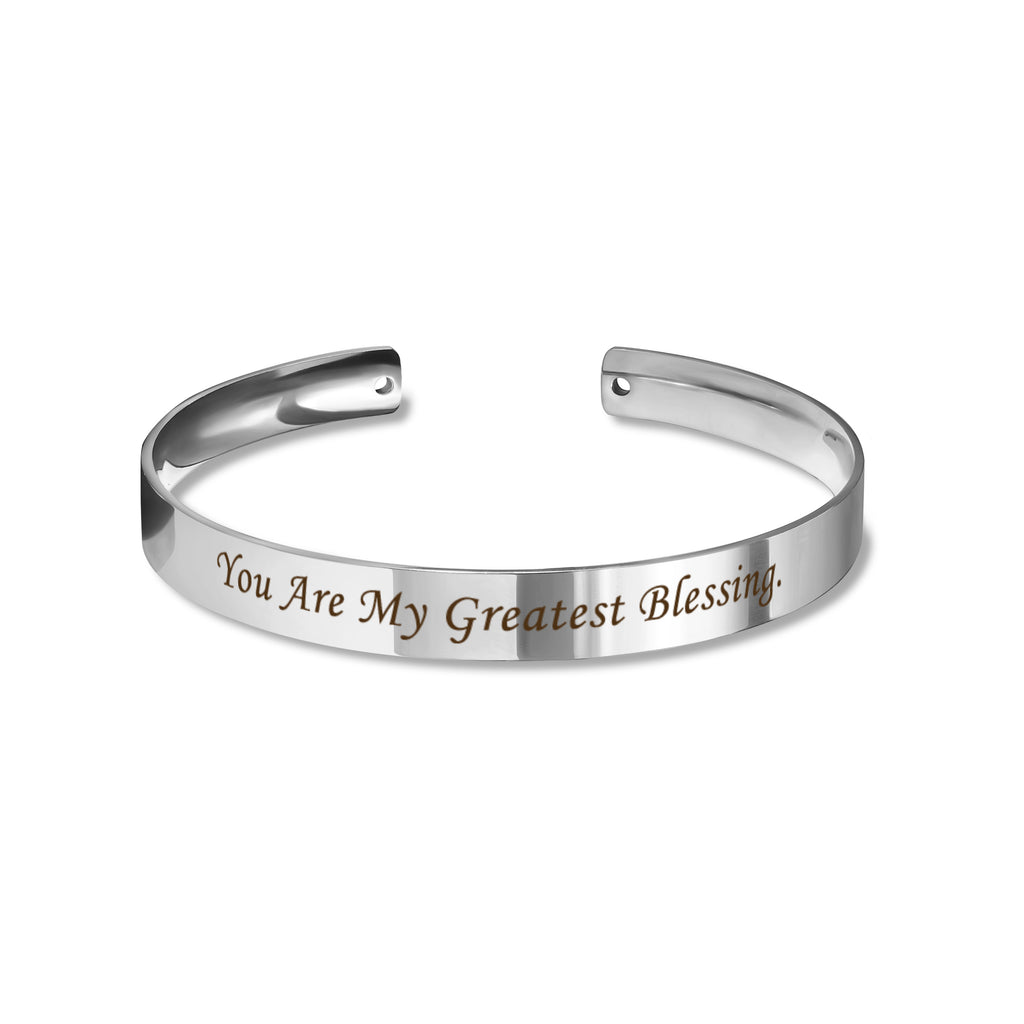 Custom 8mm Memorial Cuff Bangle – Remembrance Keepsake
