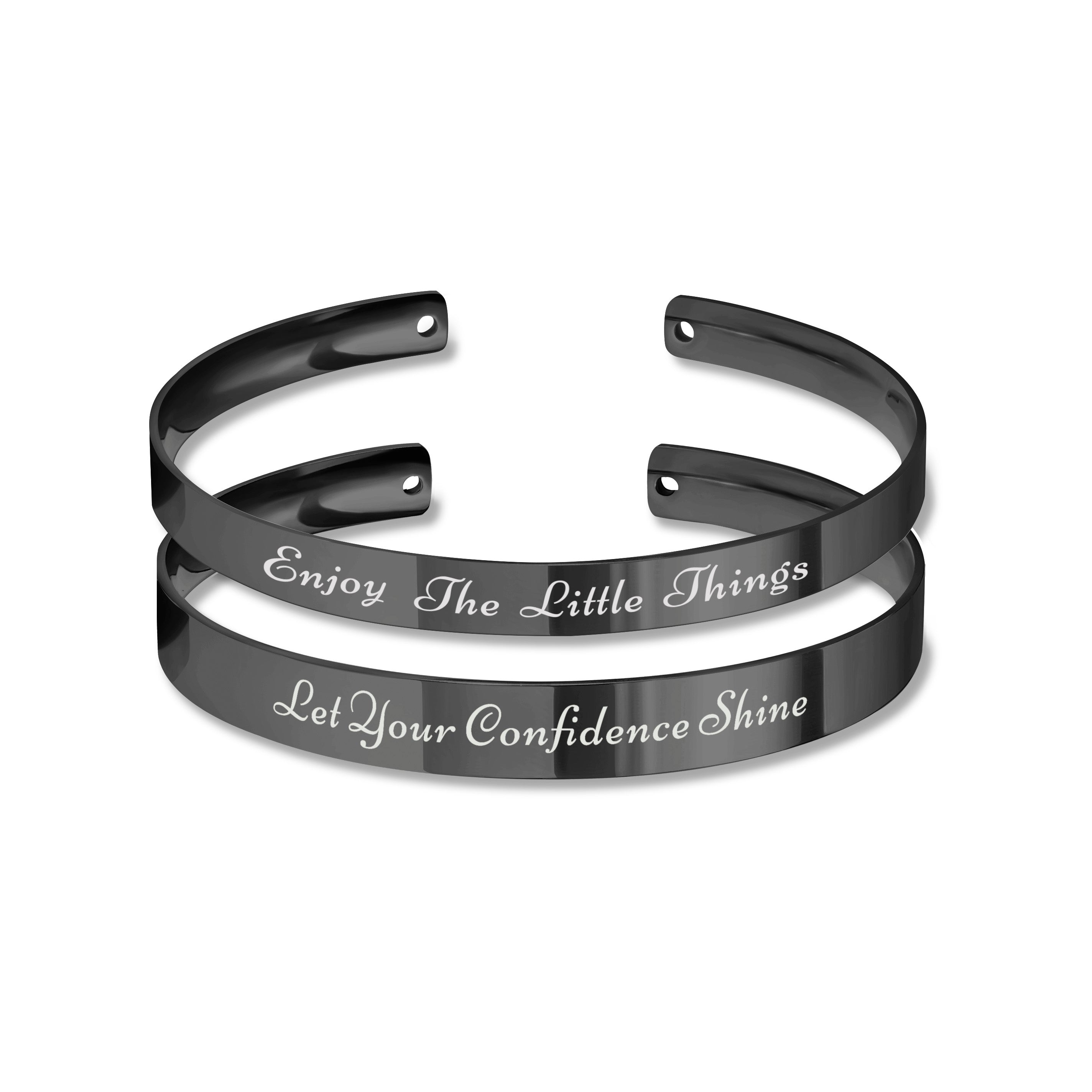Custom 6mm and 8mm Matching Cuff Bangle Set