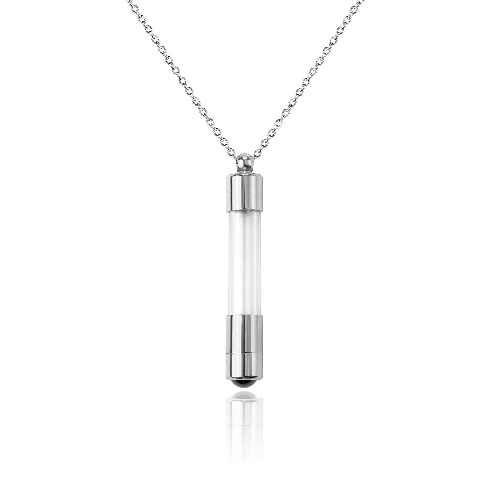 Cylinder Photo Projection Pet Memorial Necklace