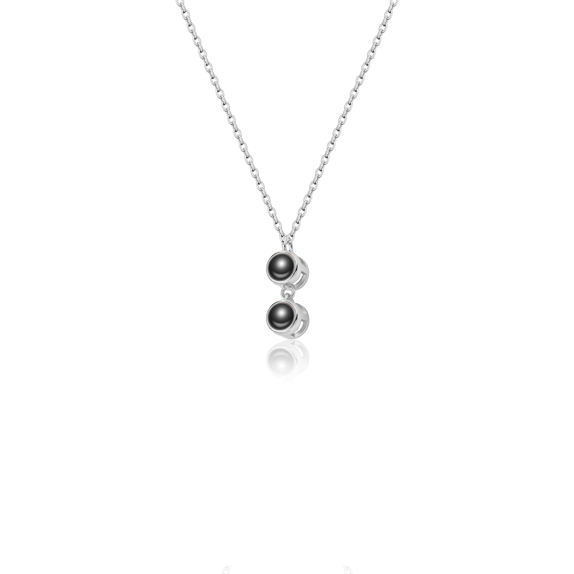 Round Multi-Photo Projection Pet Memorial Necklace