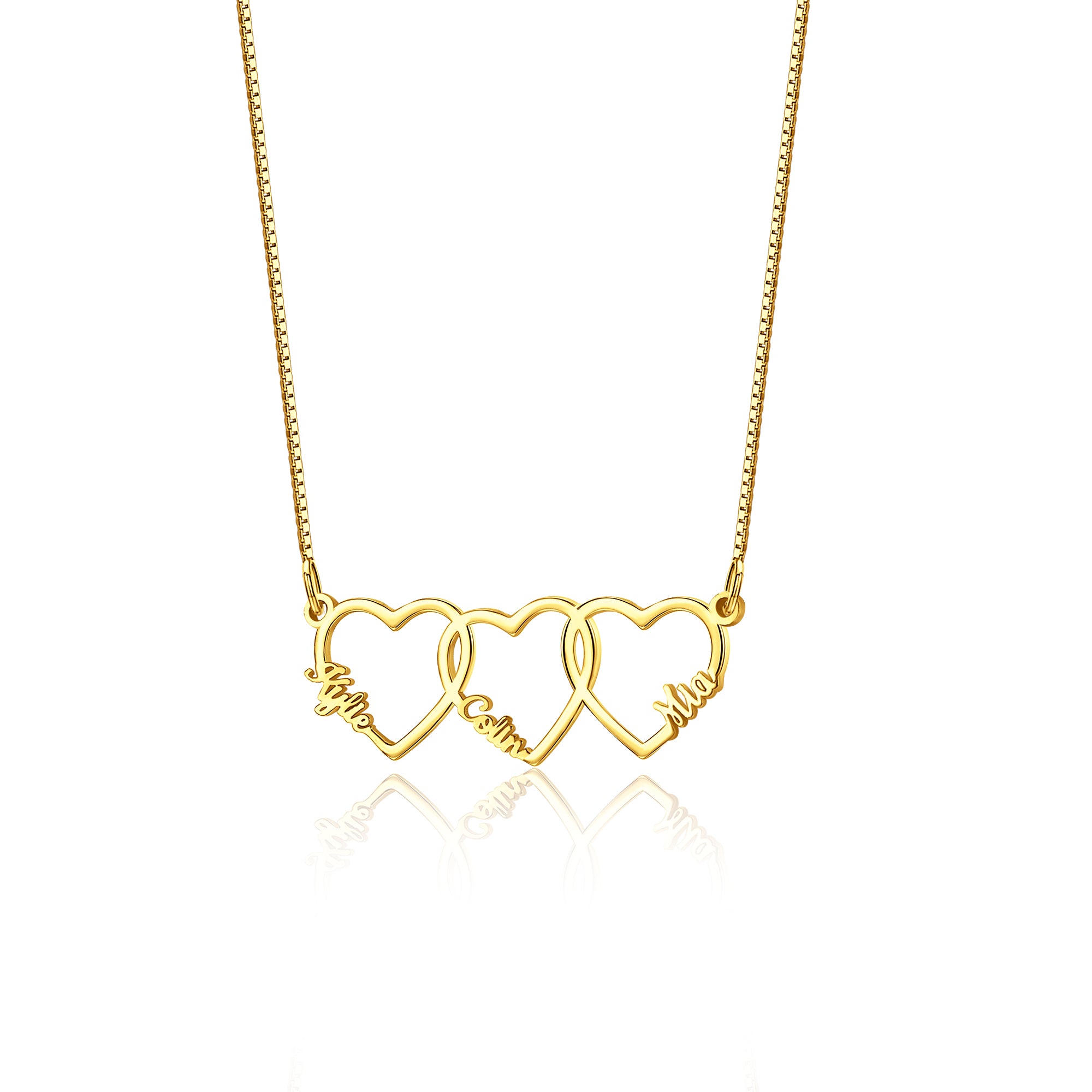 Custom Multi-Name Heart Necklaace