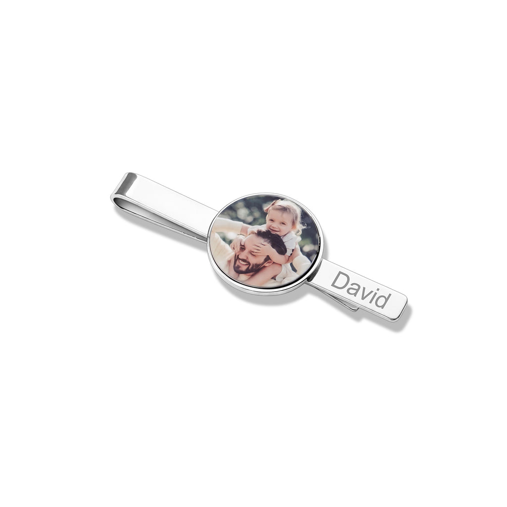 Custom Wedding Photo Tie Clip