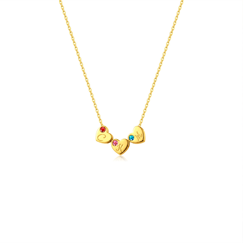 Personalized Tiny Heart Charm Necklace