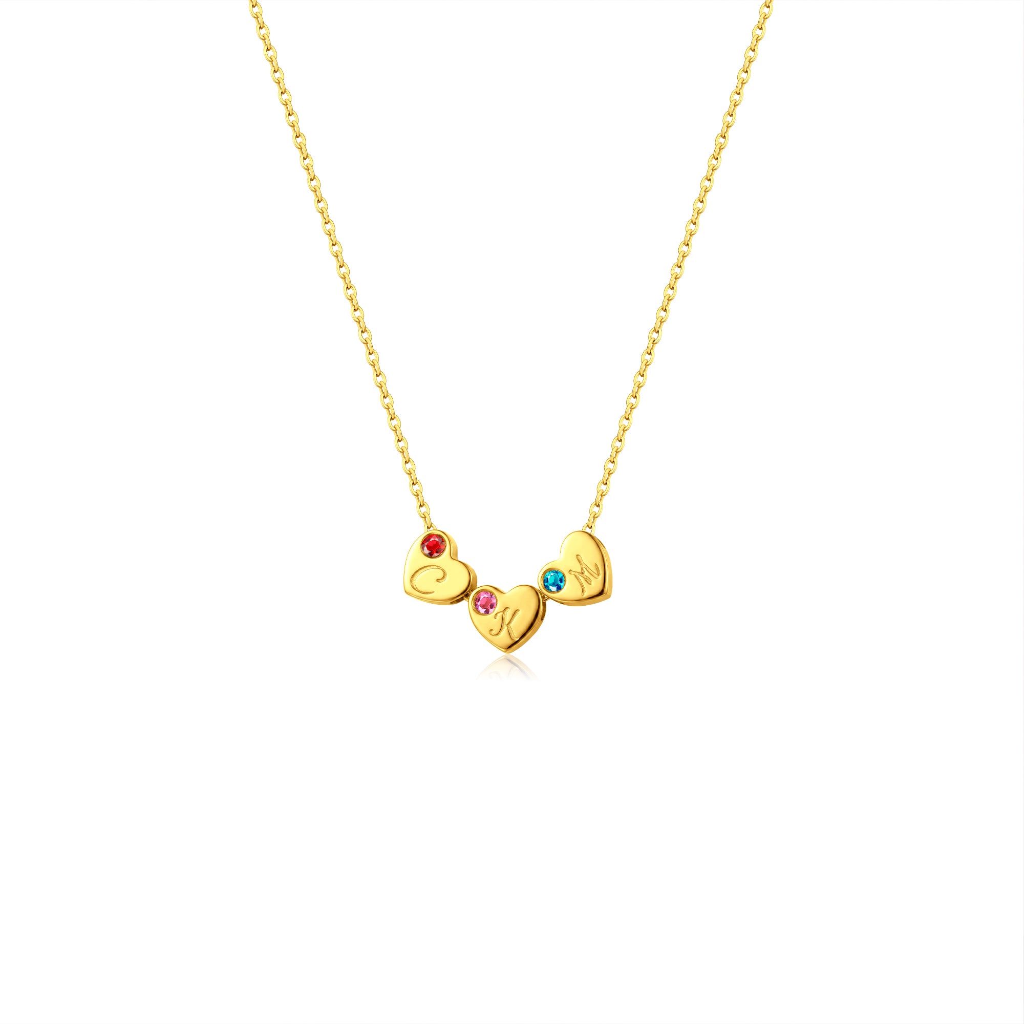Personalized Tiny Heart Charm Necklace