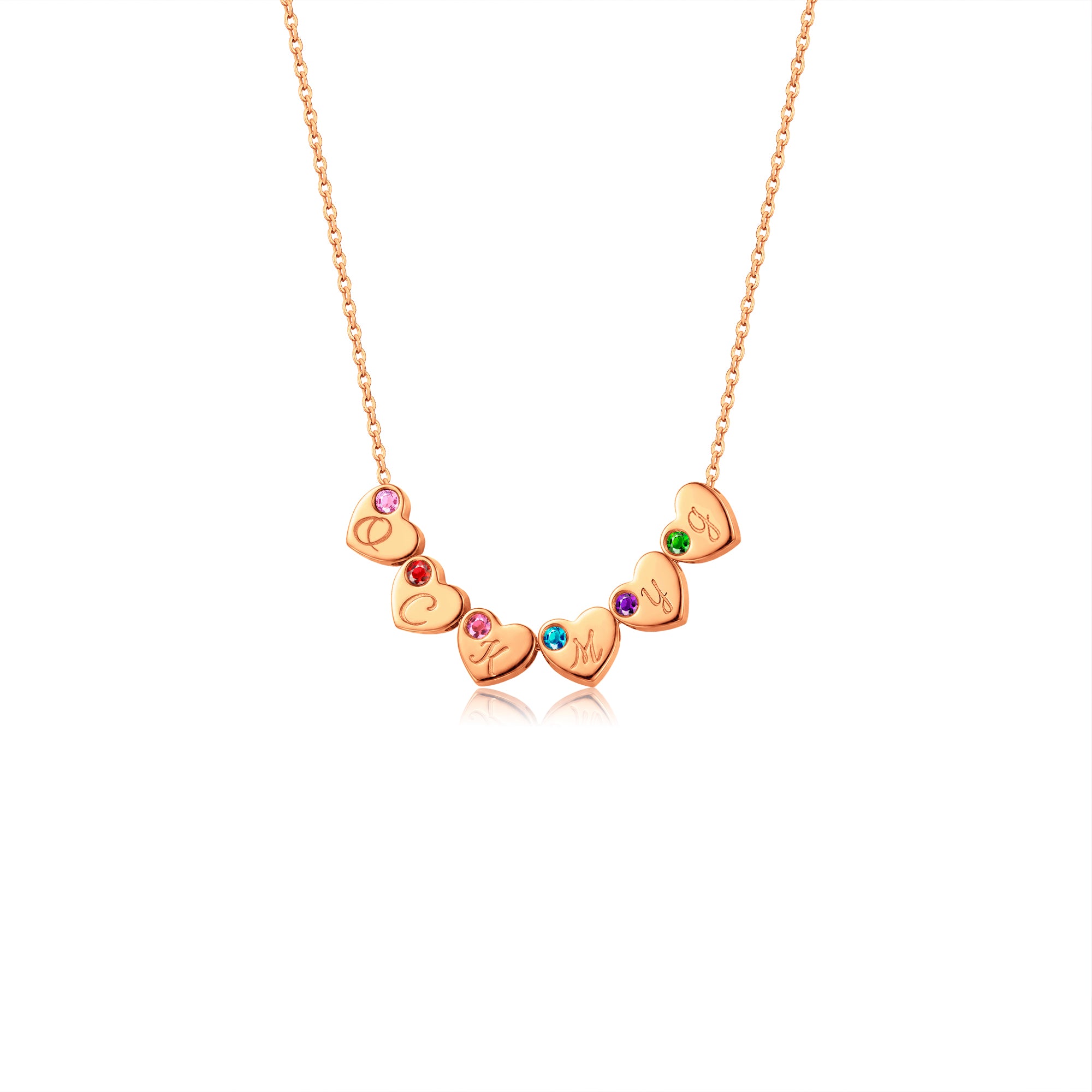 Personalized Tiny Heart Charm Necklace