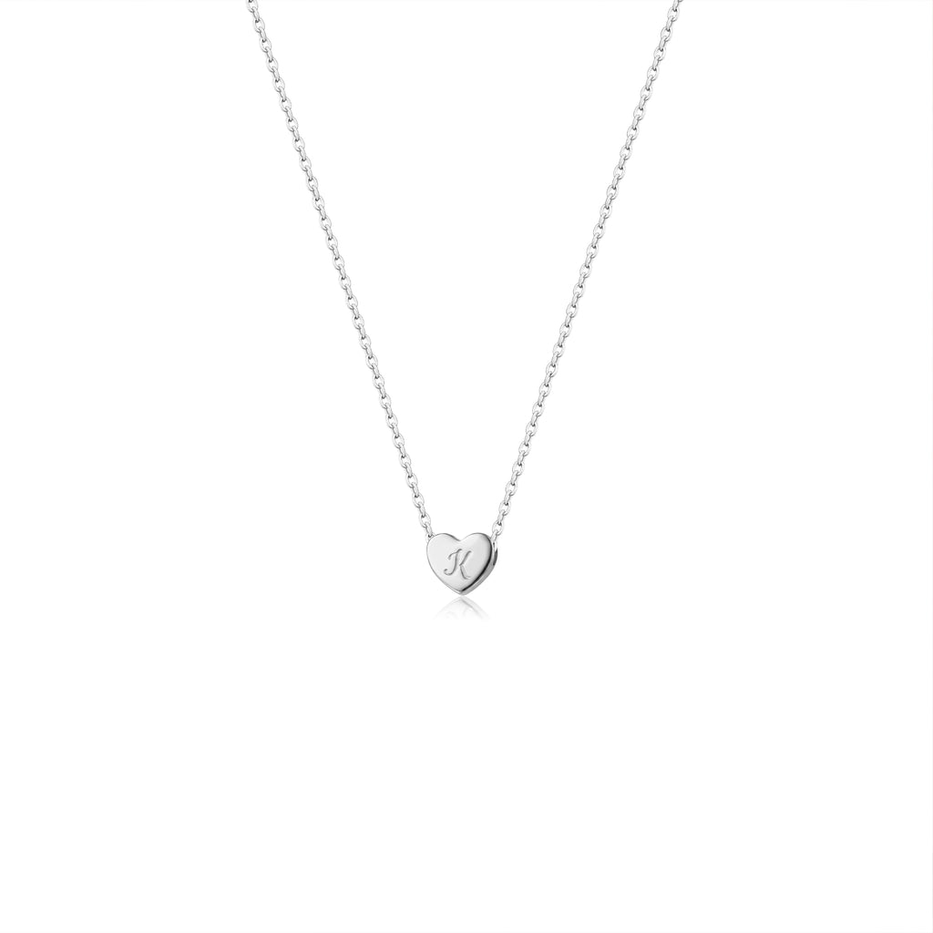 Personalized Tiny Heart Charm Necklace