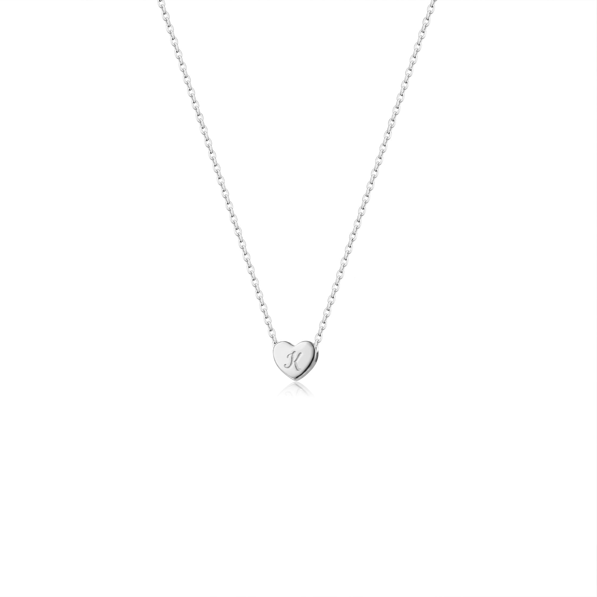 Personalized Tiny Heart Charm Necklace