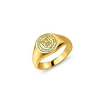 Custom College Emblem Logo Signet Ring