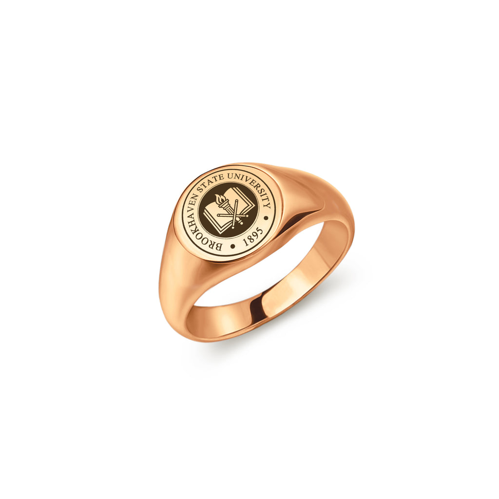 Custom College Emblem Logo Signet Ring