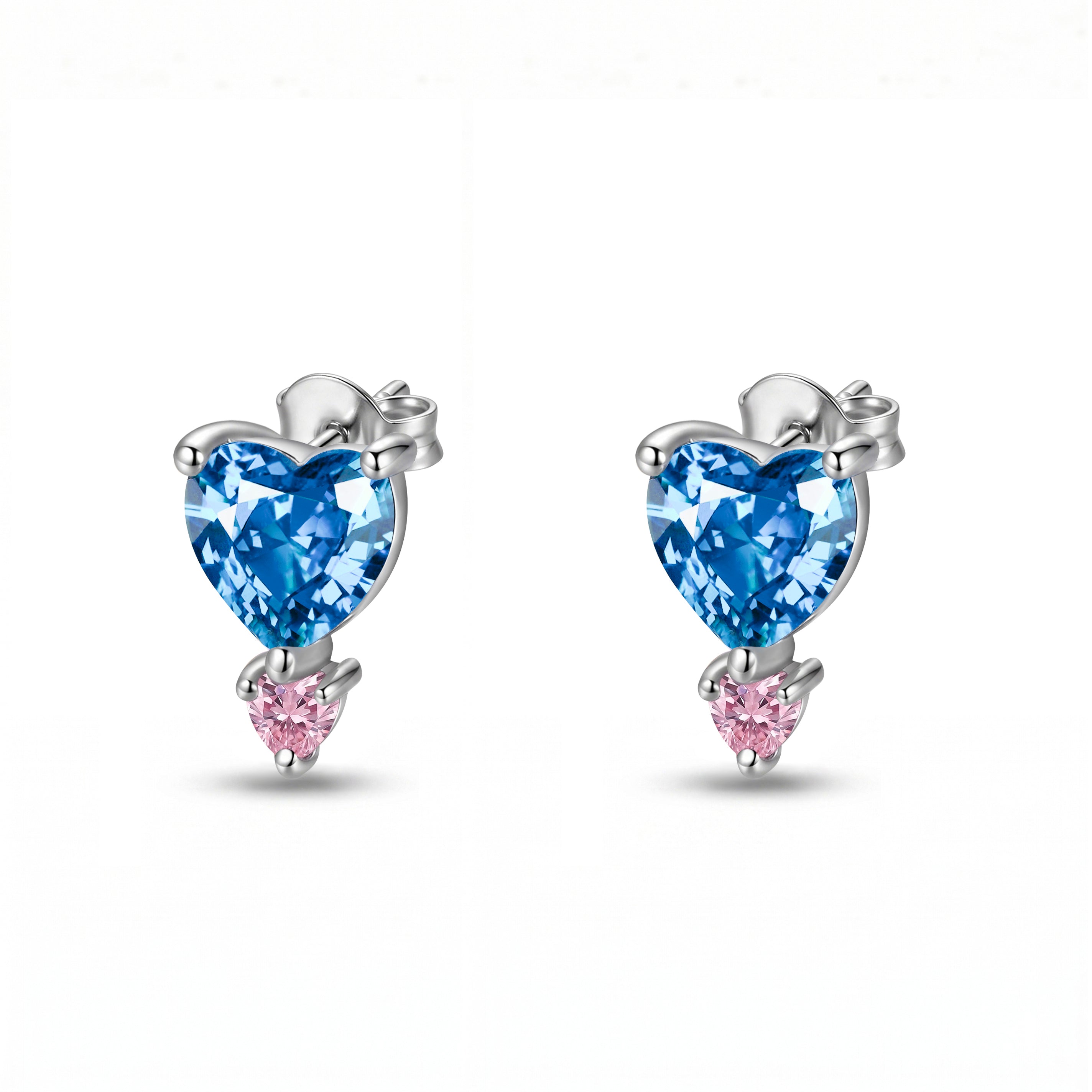 Birthstone Heart Earrings