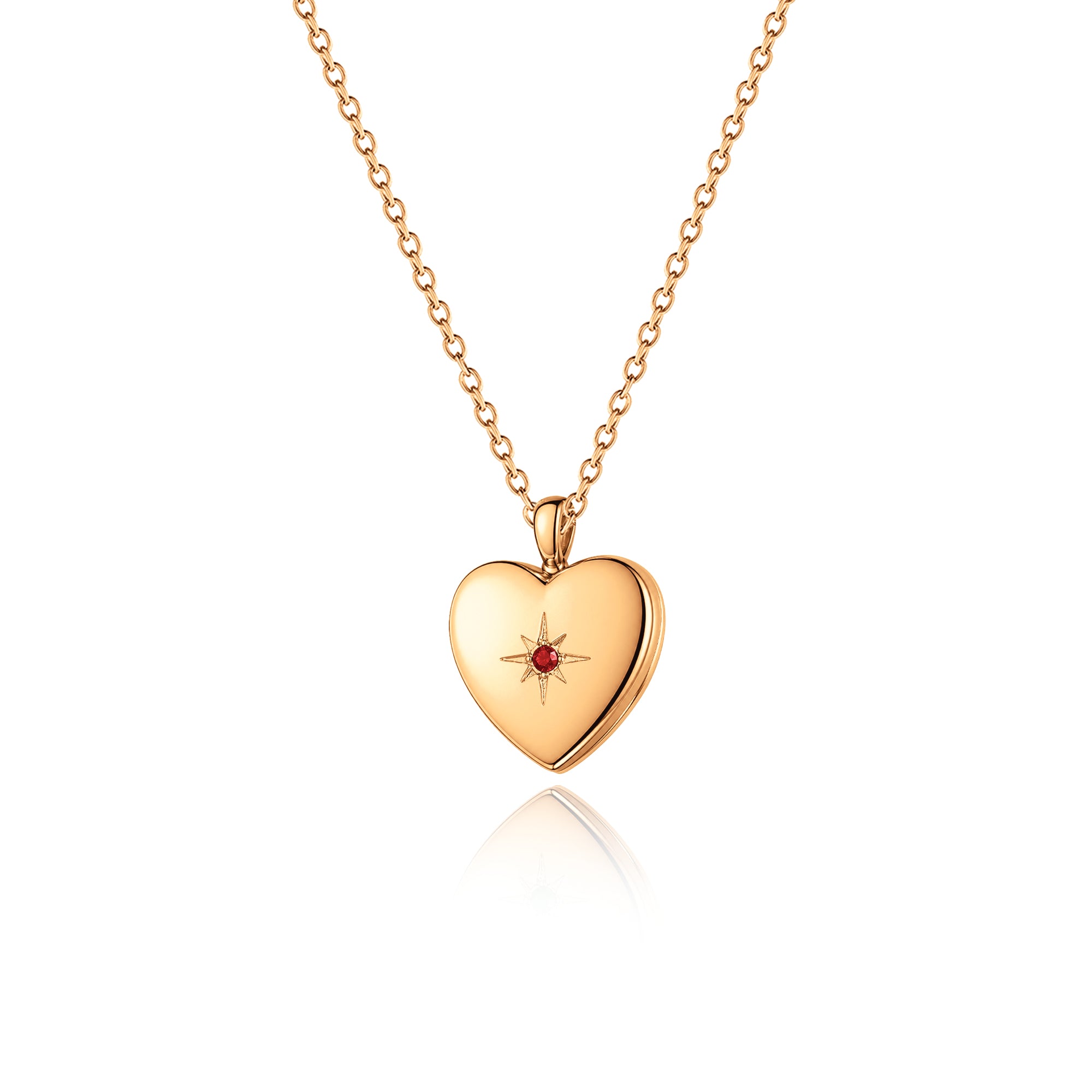Heart Birthstone Pet Photo Locket Necklace